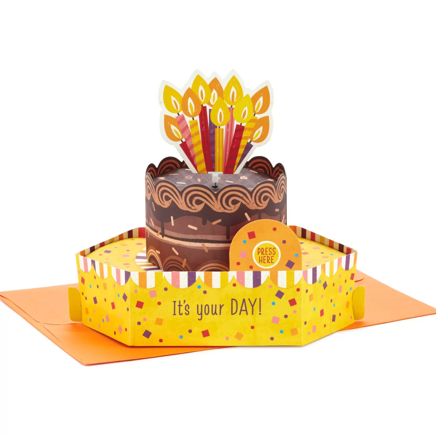 Birthday>Hallmark Chocolate Cake Musical 3D Pop-Up Birthday Card With Motion