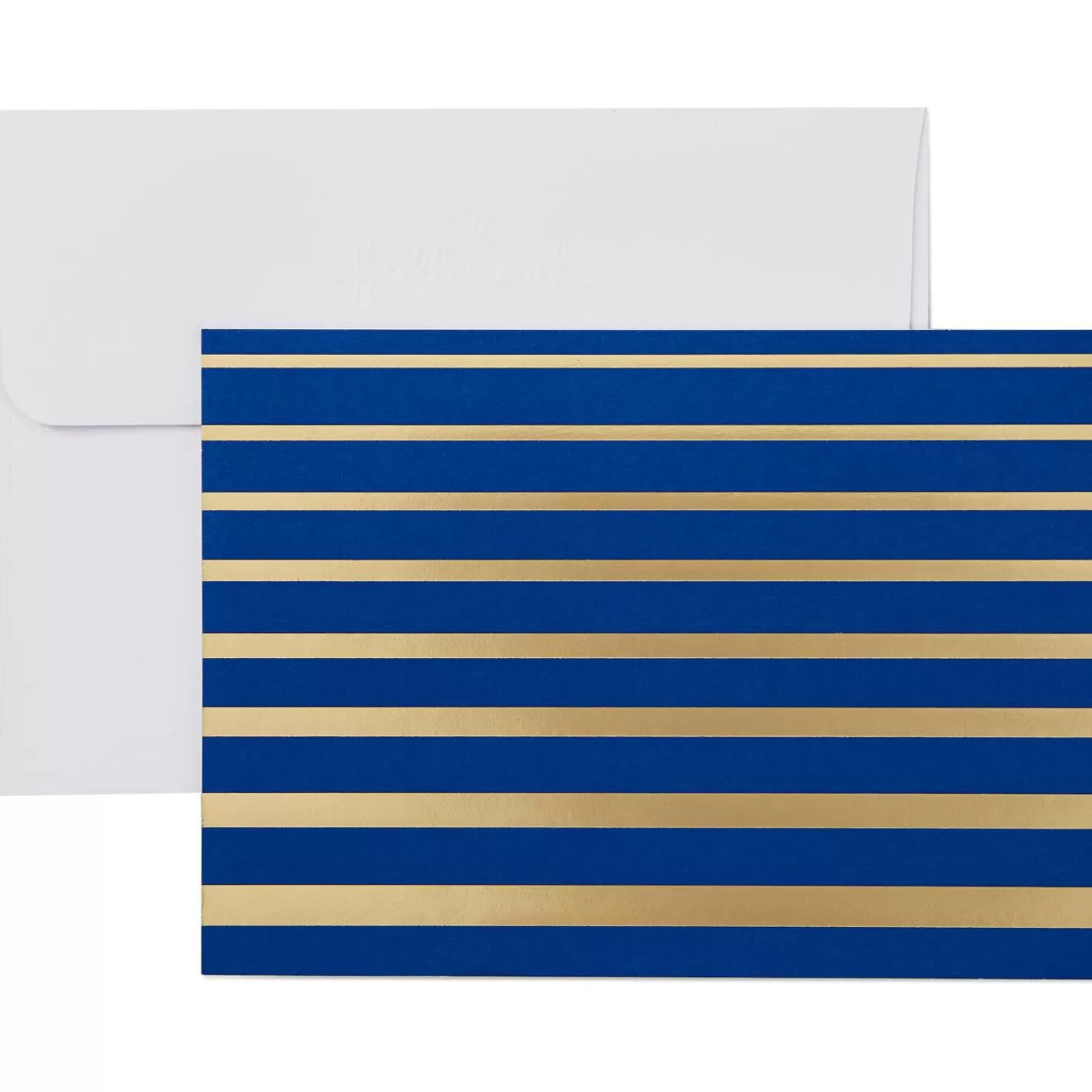 Flash Sale Classic Navy And Gold Thank You Notes, Box Of 40 Thank You