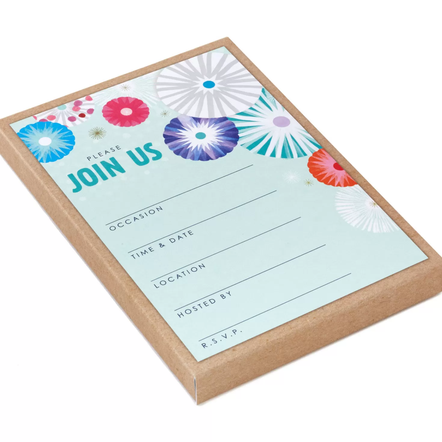 Birthday>Hallmark Color Bursts Party Invitations, Pack Of 20