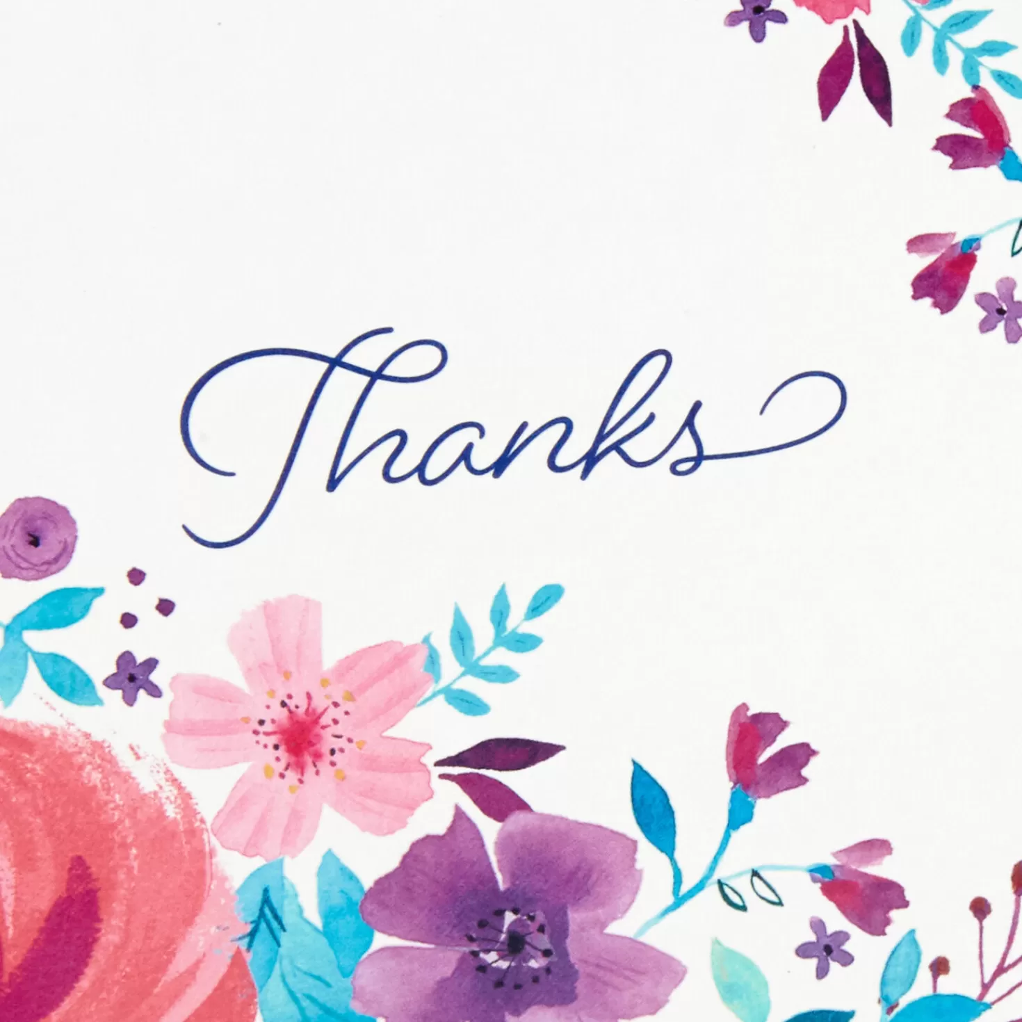 Online Colorful Floral Assorted Blank Thank-You Notes, Box Of 48 Thank You