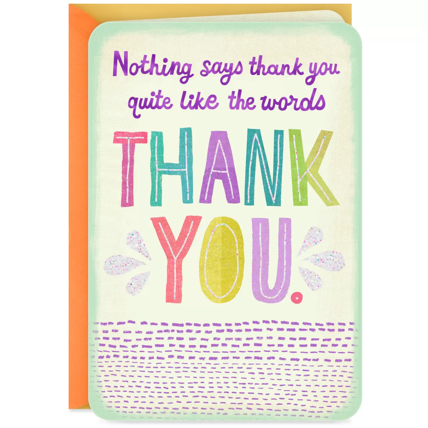 Best Sale Colorful Letters Simply Said Thank-You Card Thank You