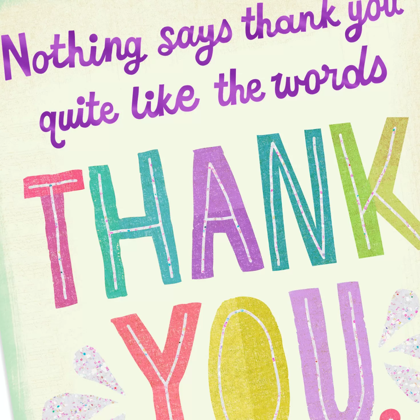 Best Sale Colorful Letters Simply Said Thank-You Card Thank You