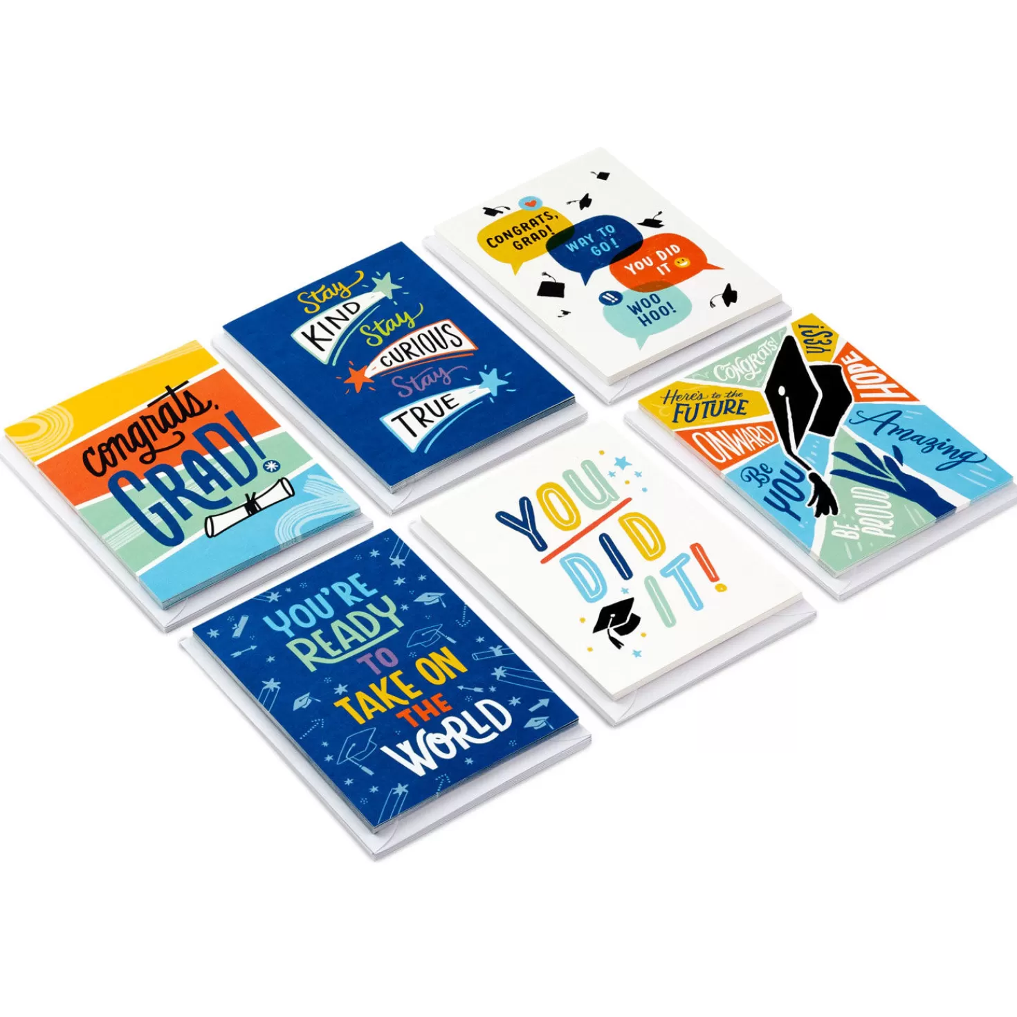 New Colorful Quotes Graduation Note Cards Assortment, Pack Of 36 Graduation
