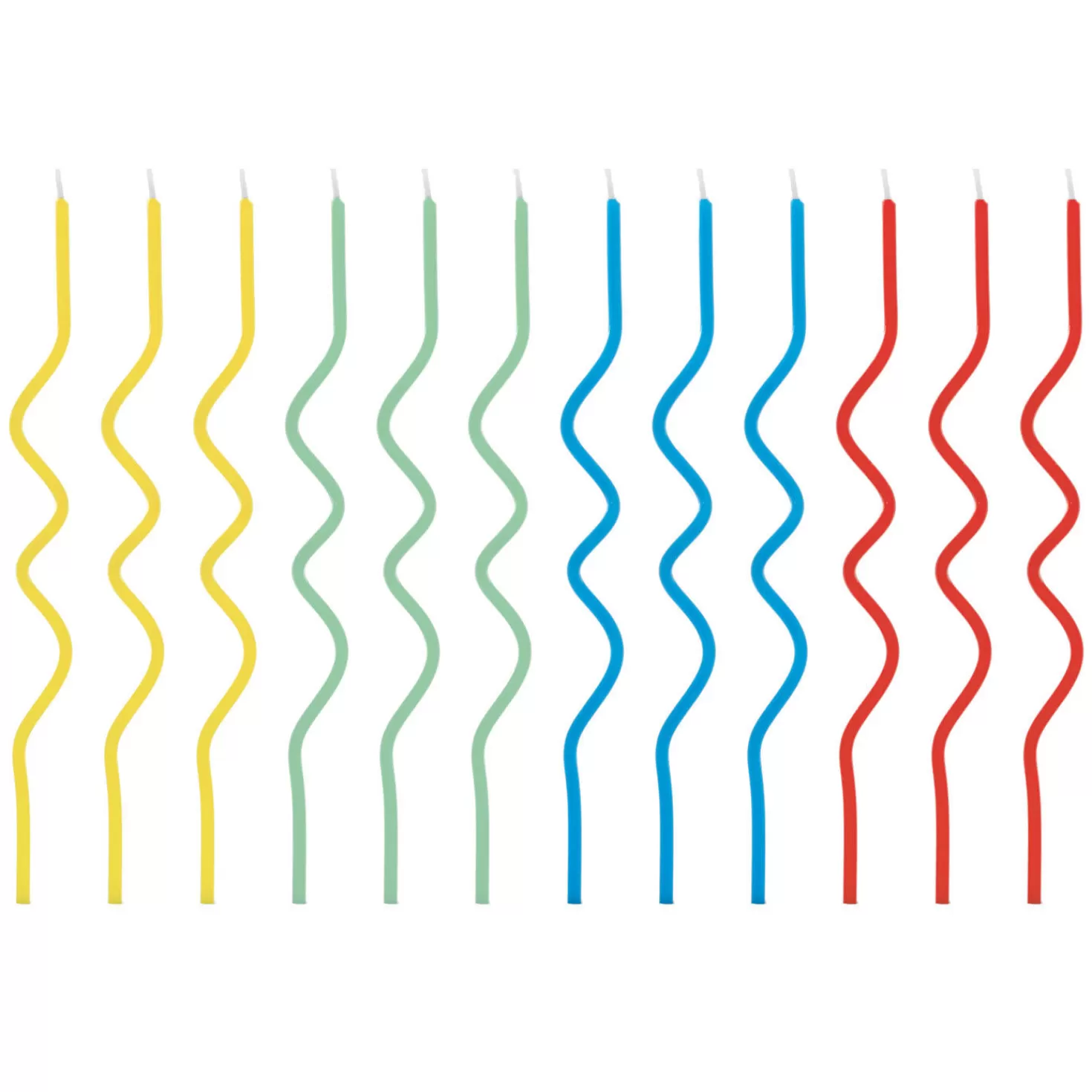 Birthday>Hallmark Colorful Squiggle Birthday Candles, Set Of 12