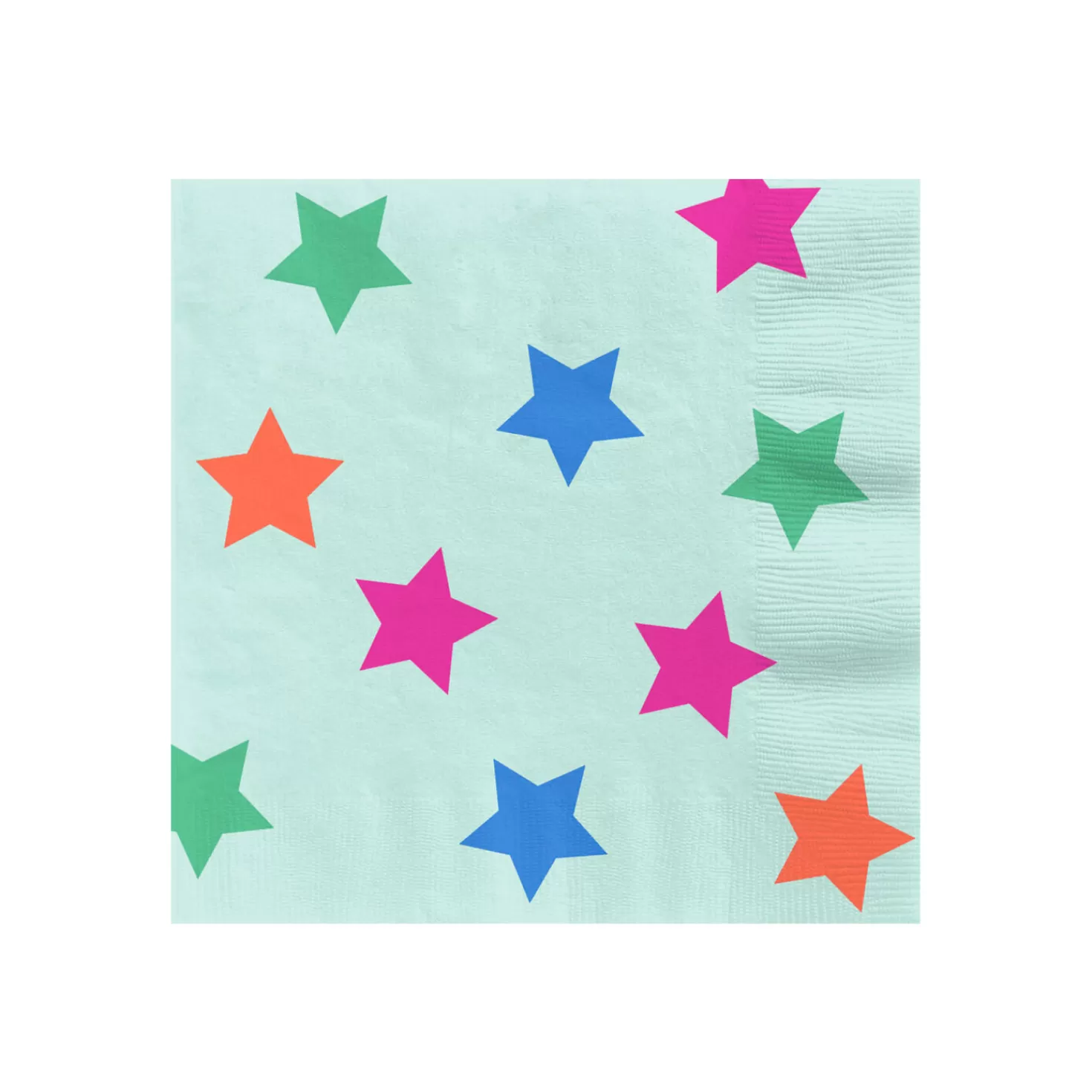 Birthday>Hallmark Colorful Stars On Mint Cocktail Napkins, Set Of 16