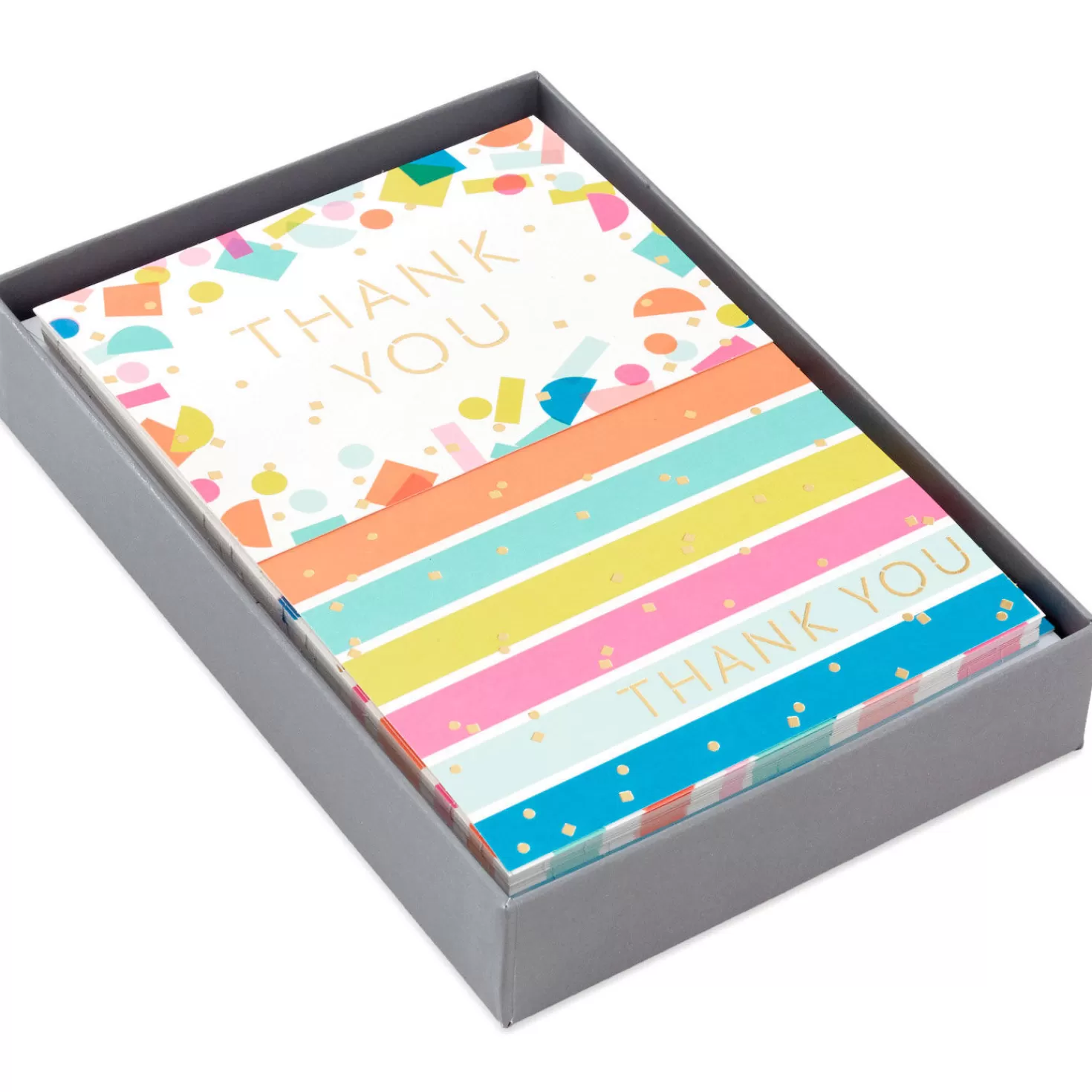 Shop Confetti And Stripes Bulk Blank Thank-You Notes, Pack Of 50 Thank You