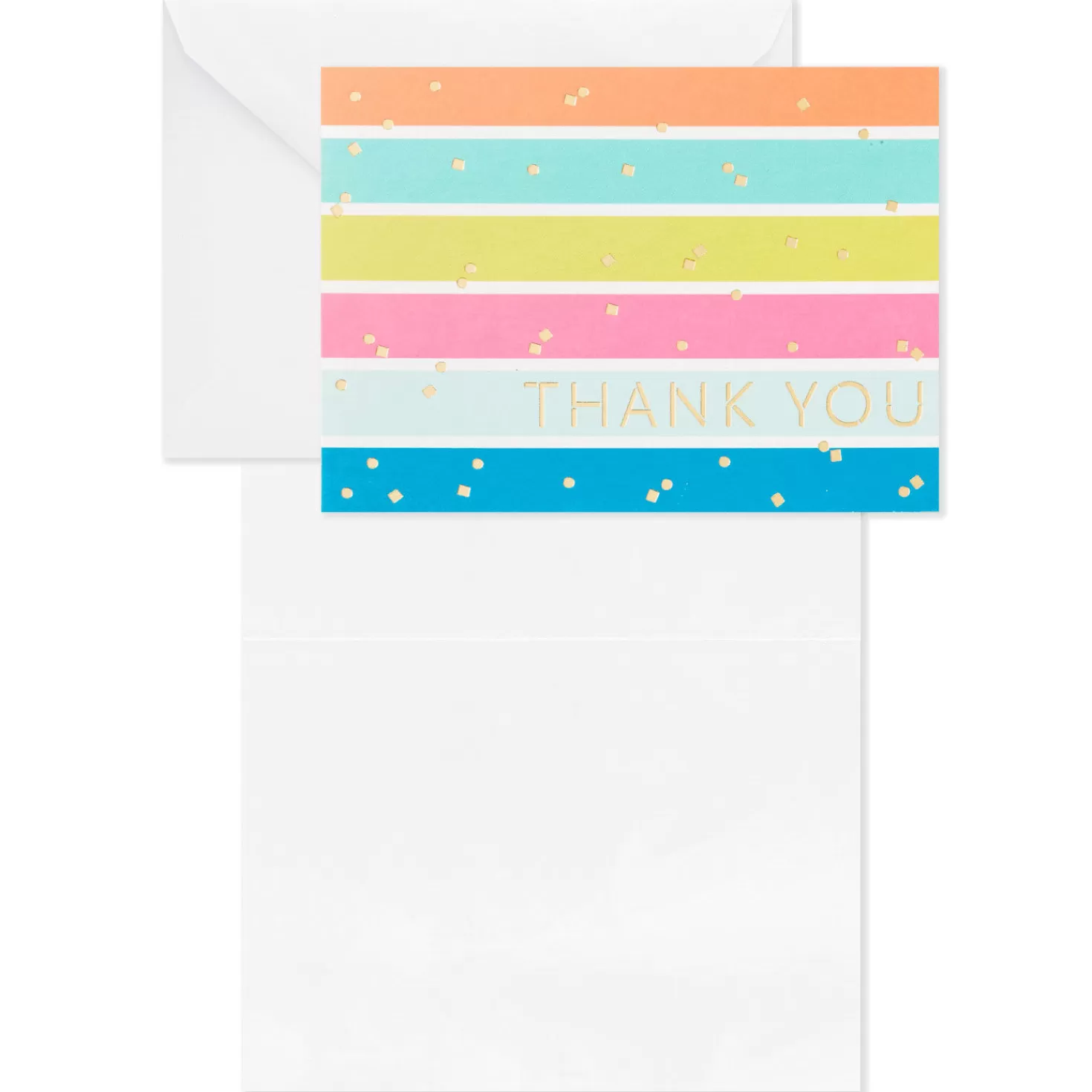 Shop Confetti And Stripes Bulk Blank Thank-You Notes, Pack Of 50 Thank You