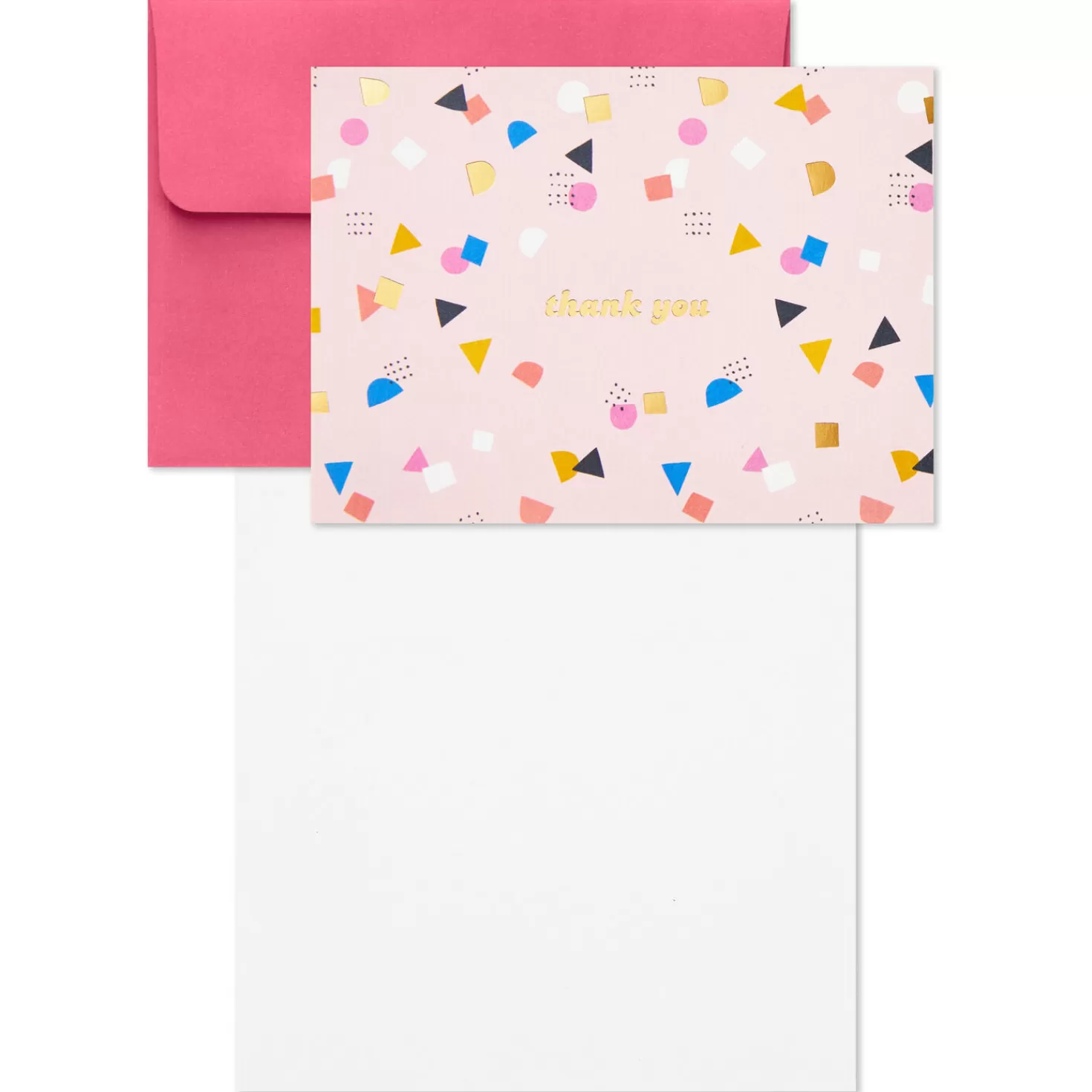 Fashion Confetti On Pink Boxed Blank Thank-You Notes, Pack Of 10 Thank You