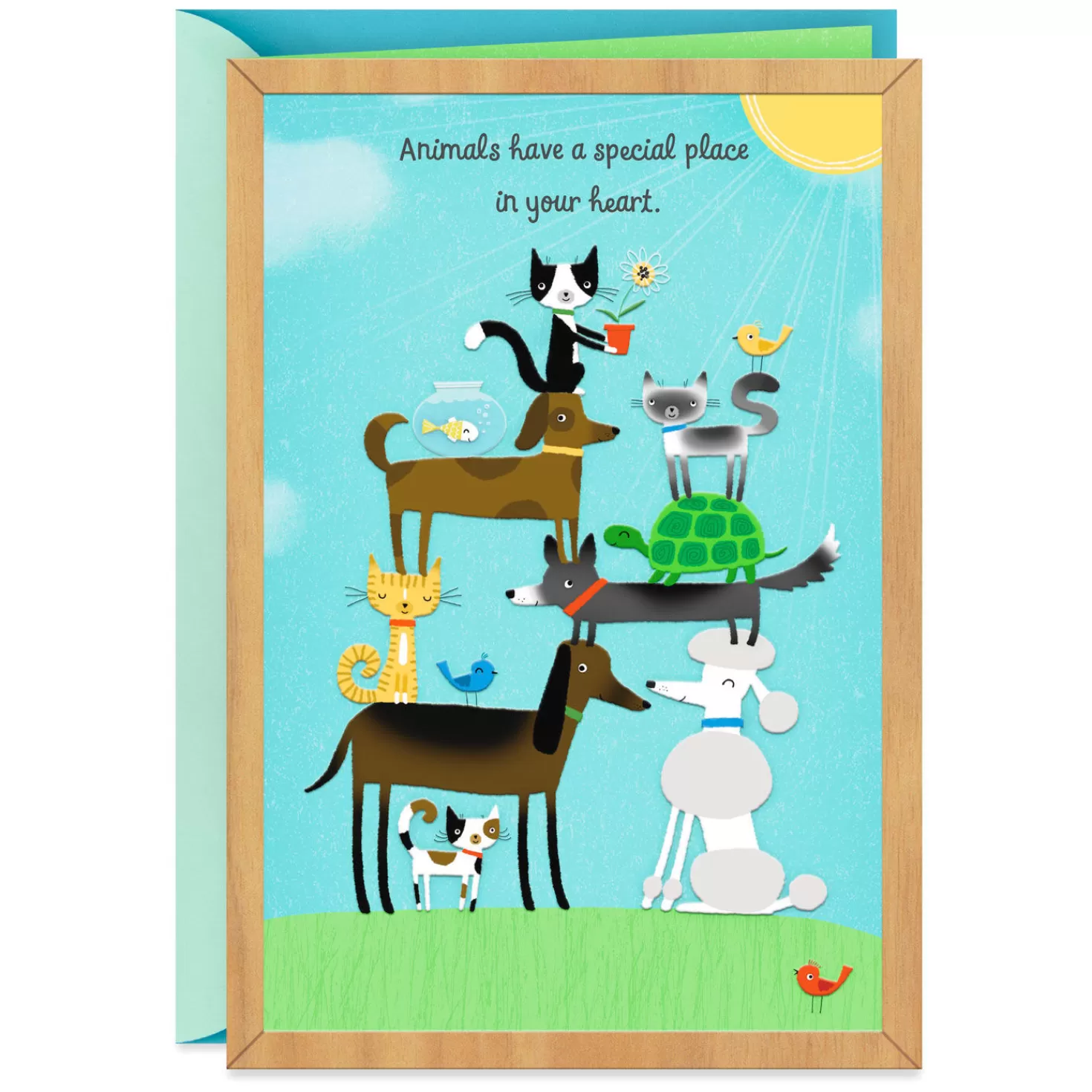 Outlet Cute Animal Pyramid Thank-You Card For Pet Caregiver Thank You