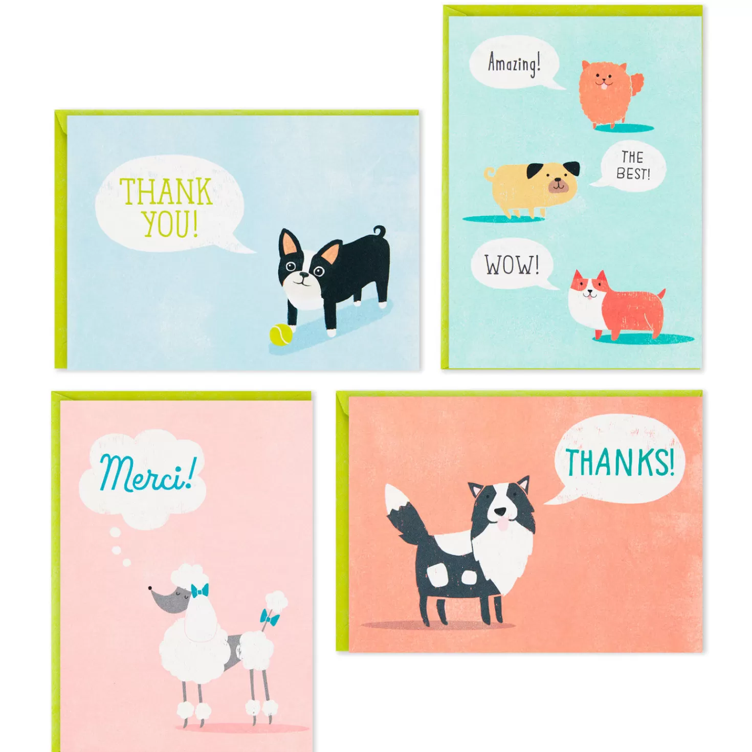 Store Cute Dogs Assortment Blank Thank-You Notes, Pack Of 48 Thank You