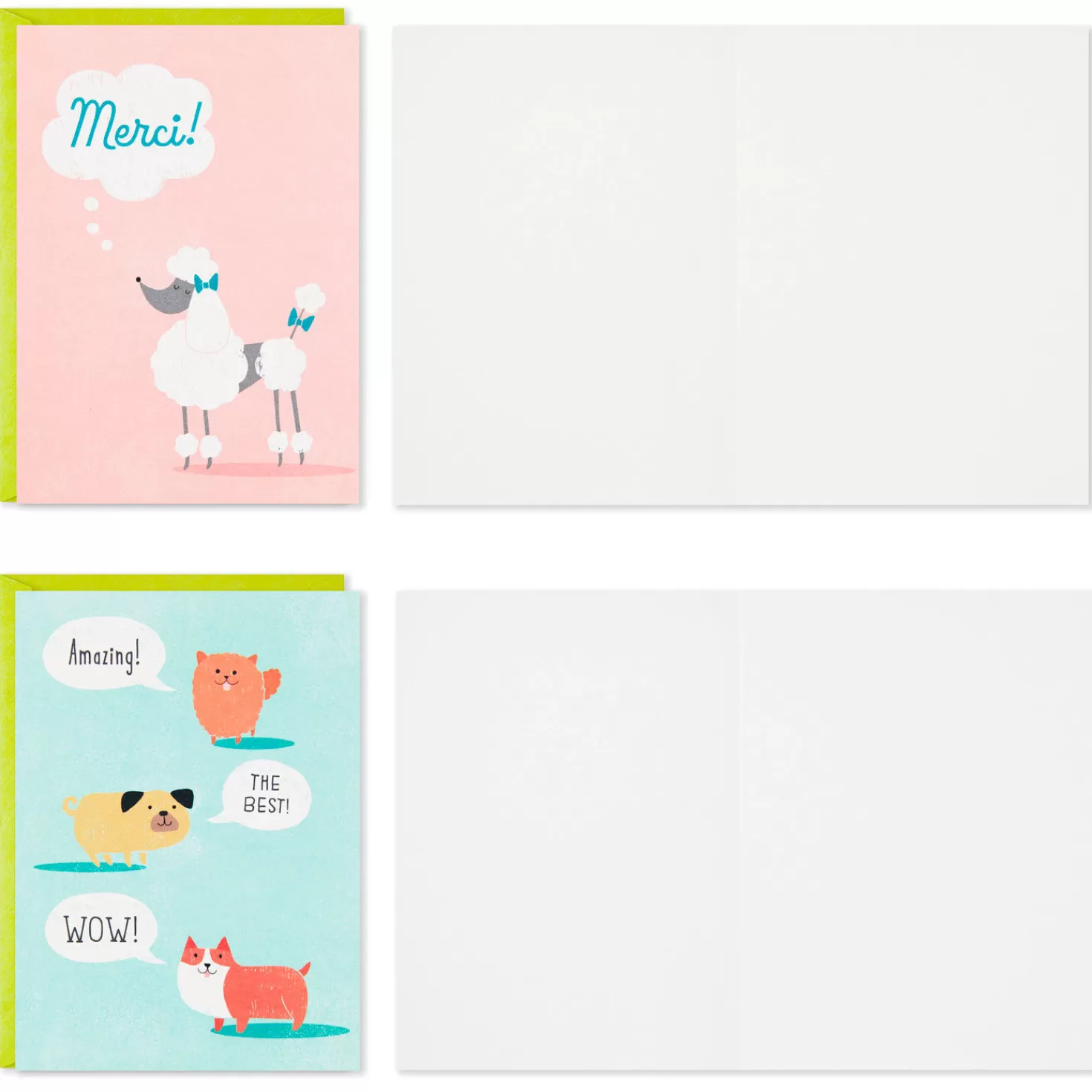 Store Cute Dogs Assortment Blank Thank-You Notes, Pack Of 48 Thank You