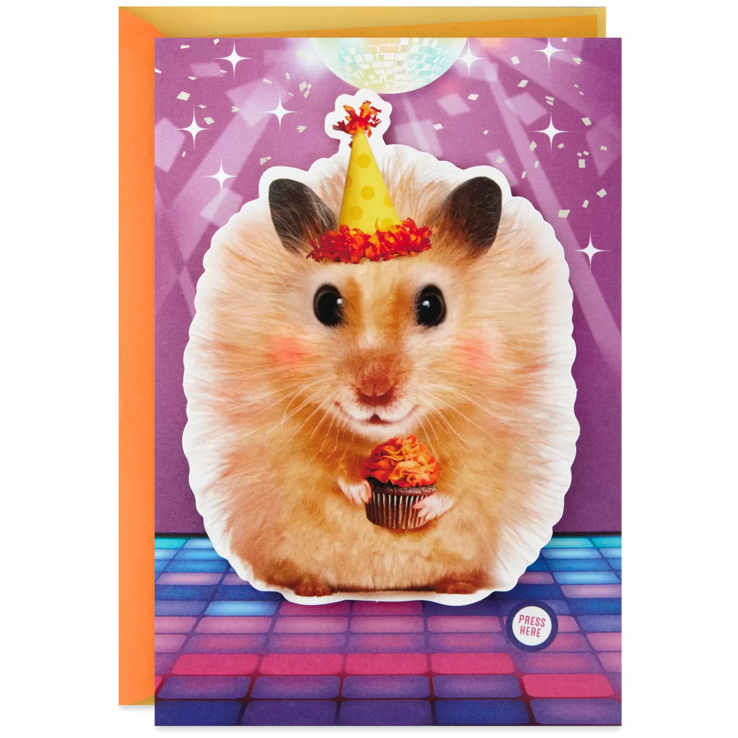 Birthday>Hallmark Dancing Hamster Funny Musical Birthday Card With Motion