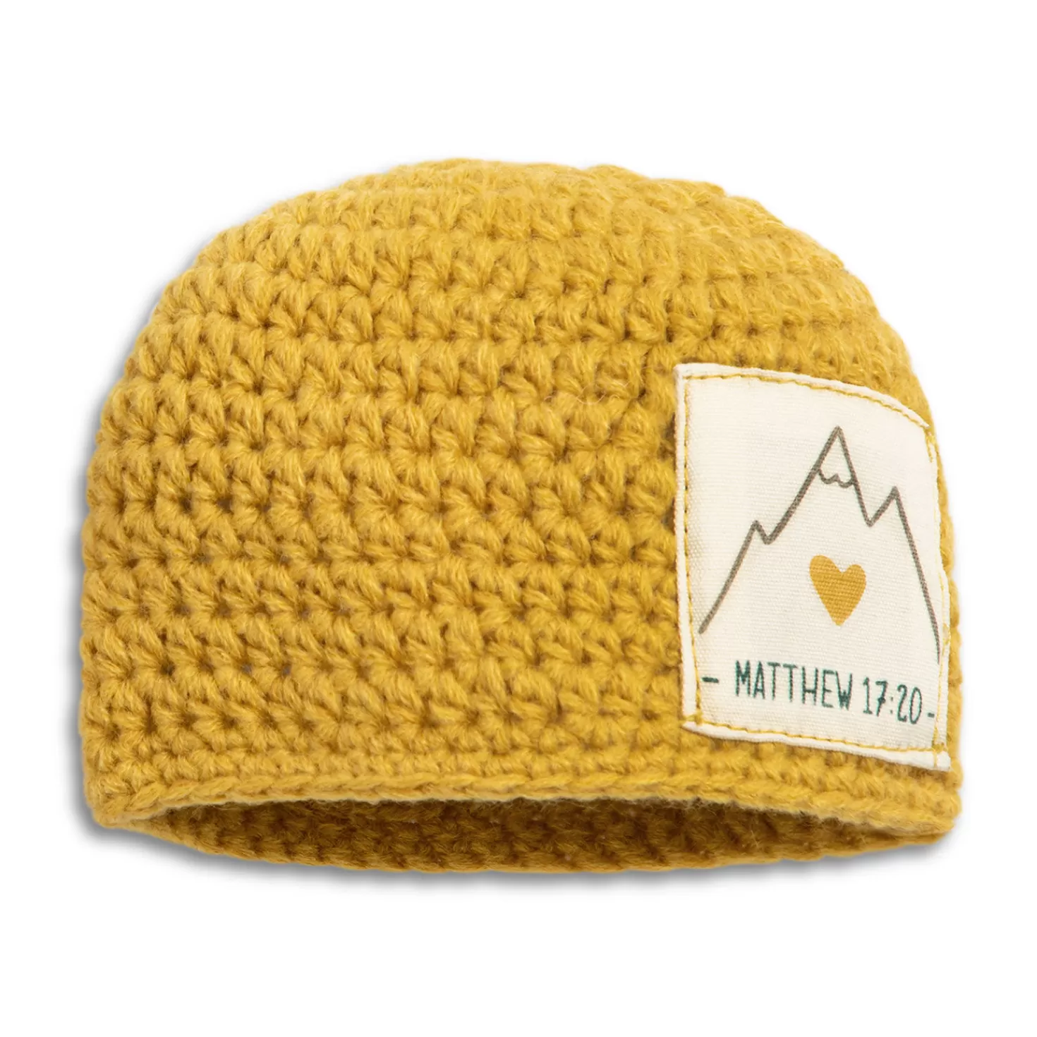 Baby>Hallmark Demdaco Faith Can Move Mountains Hat & Booties Gift Set