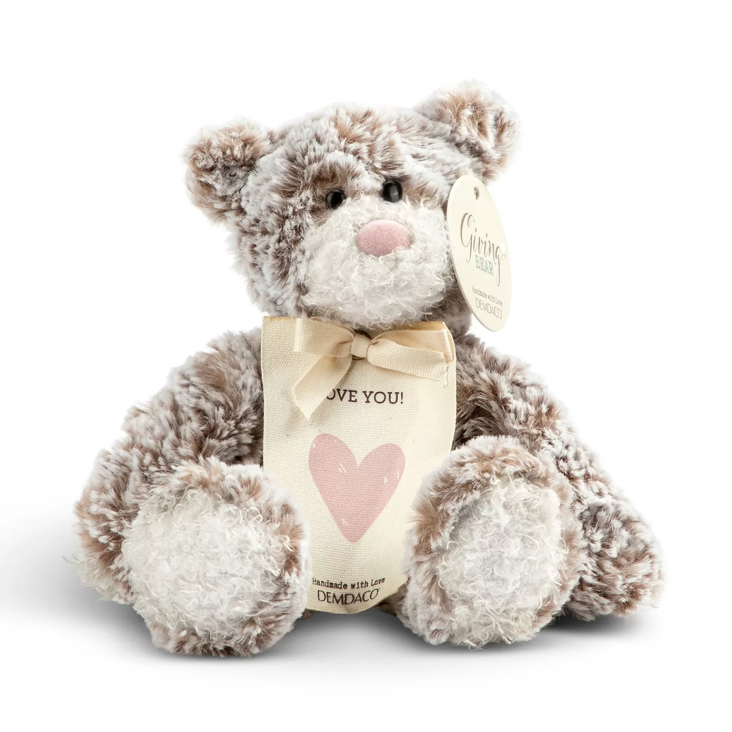 Store Demdaco Pink Heart Mini Giving Bear, 8.5" Baby