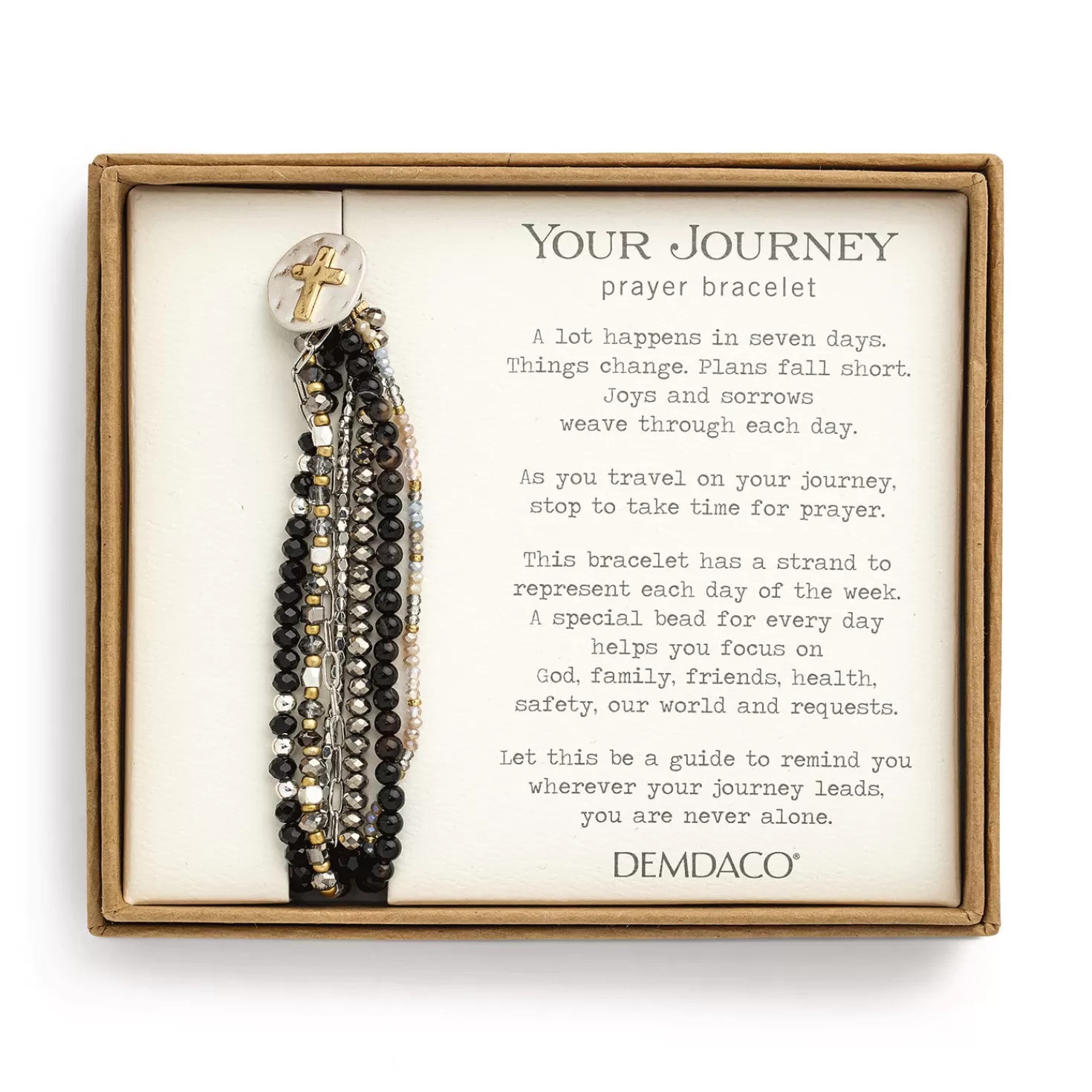 Shop Demdaco Your Journey Layered Black Prayer Bracelet Encouragement