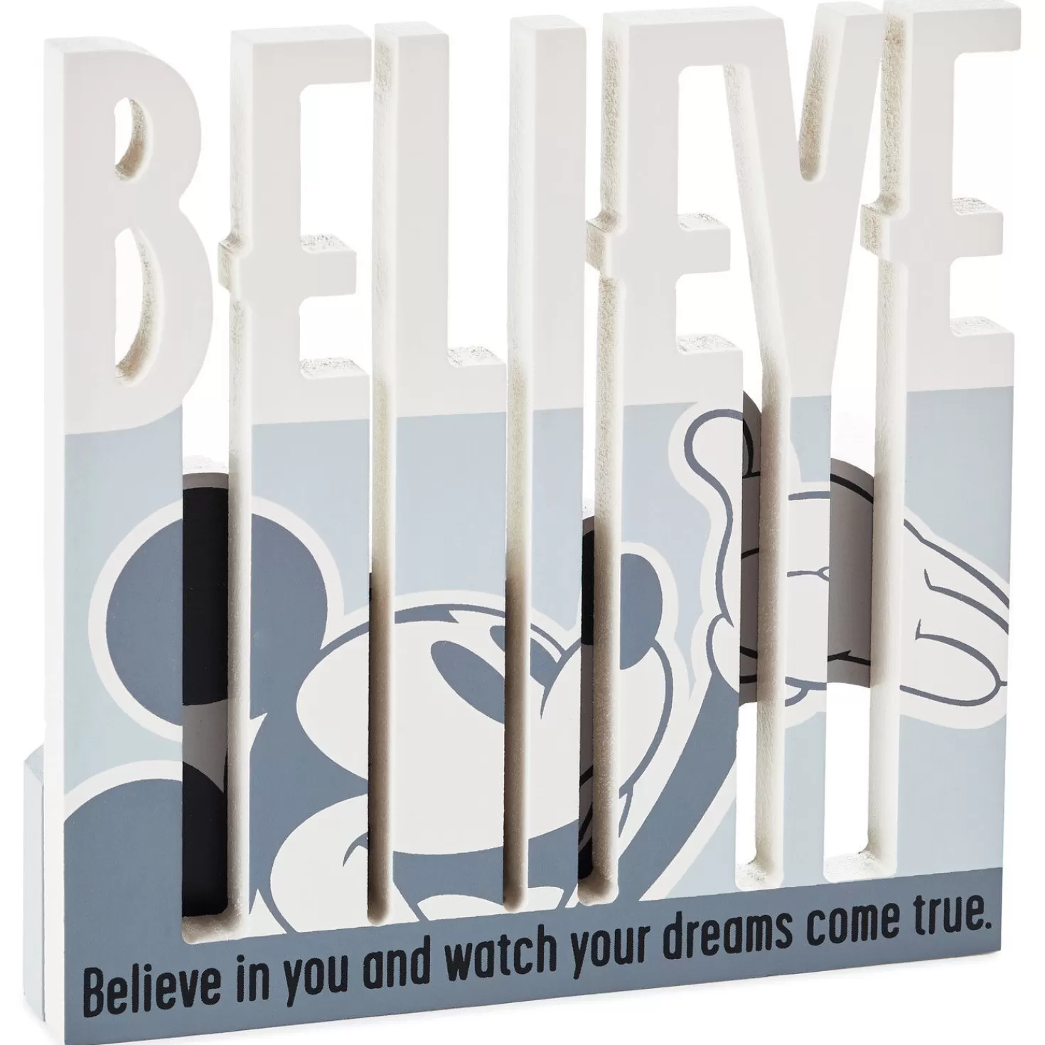 Outlet Disney Mickey Mouse Believe Wood Quote Sign, 6X6 Graduation