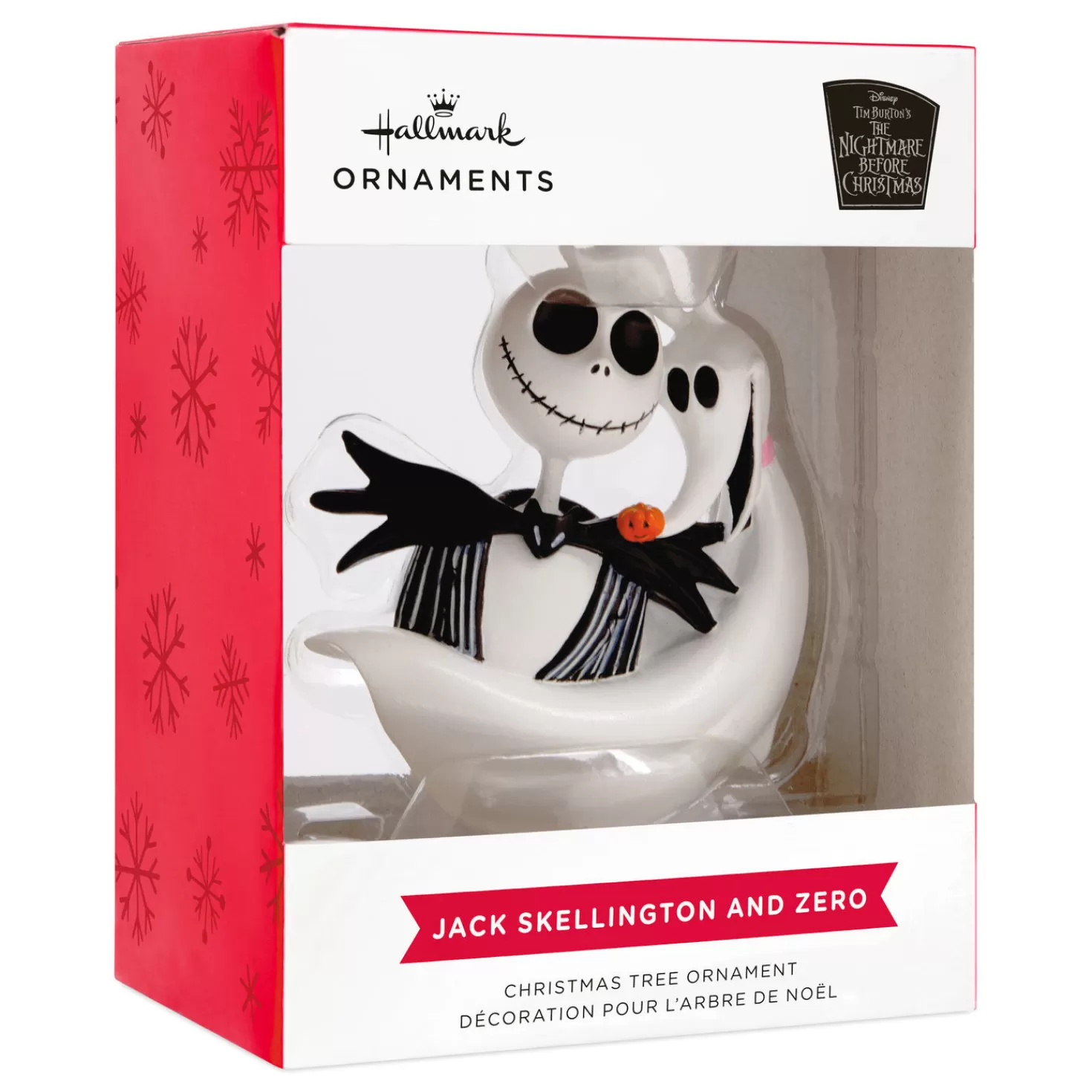 Halloween (10/31)>Hallmark Disney Tim Burton's The Nightmare Before Christmas Jack Skellington And Zero Ornament