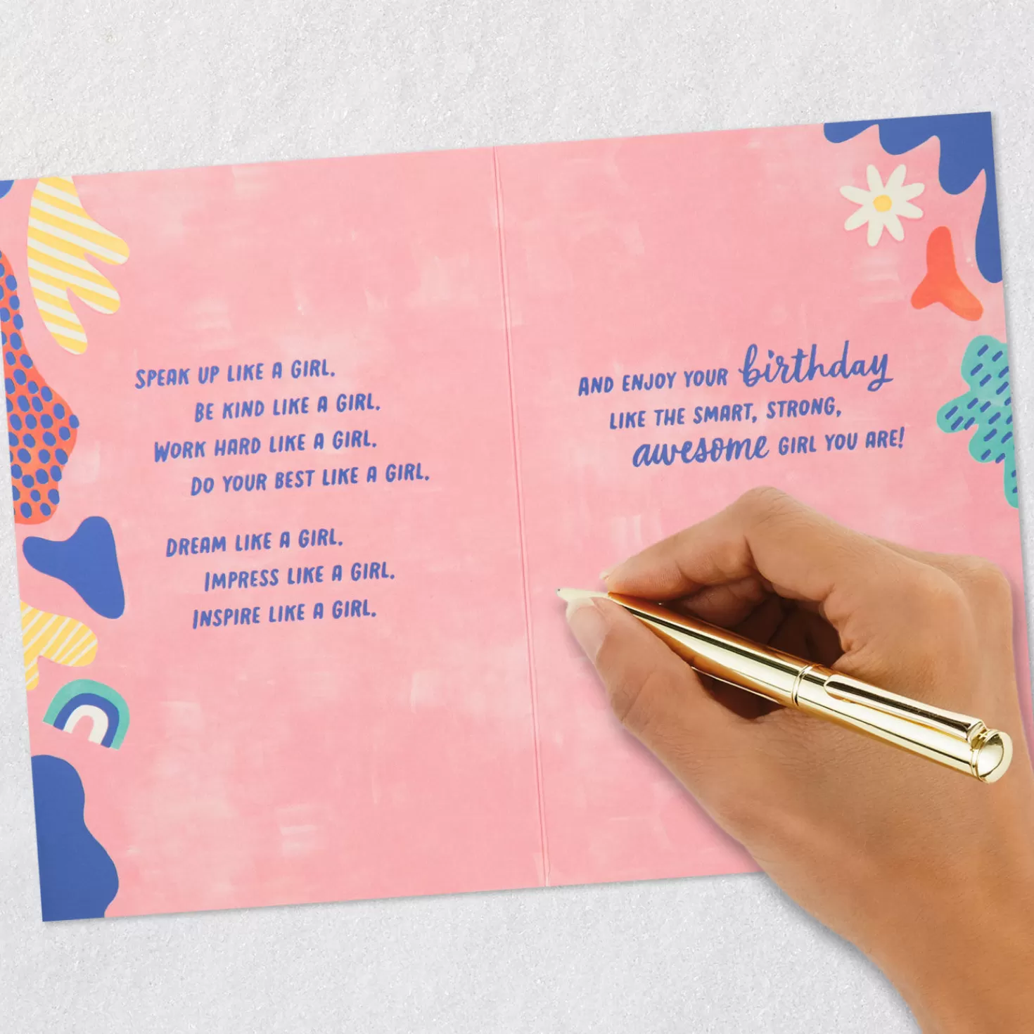 Birthday>Hallmark Do Everything Like A Girl Birthday Card For Daughter