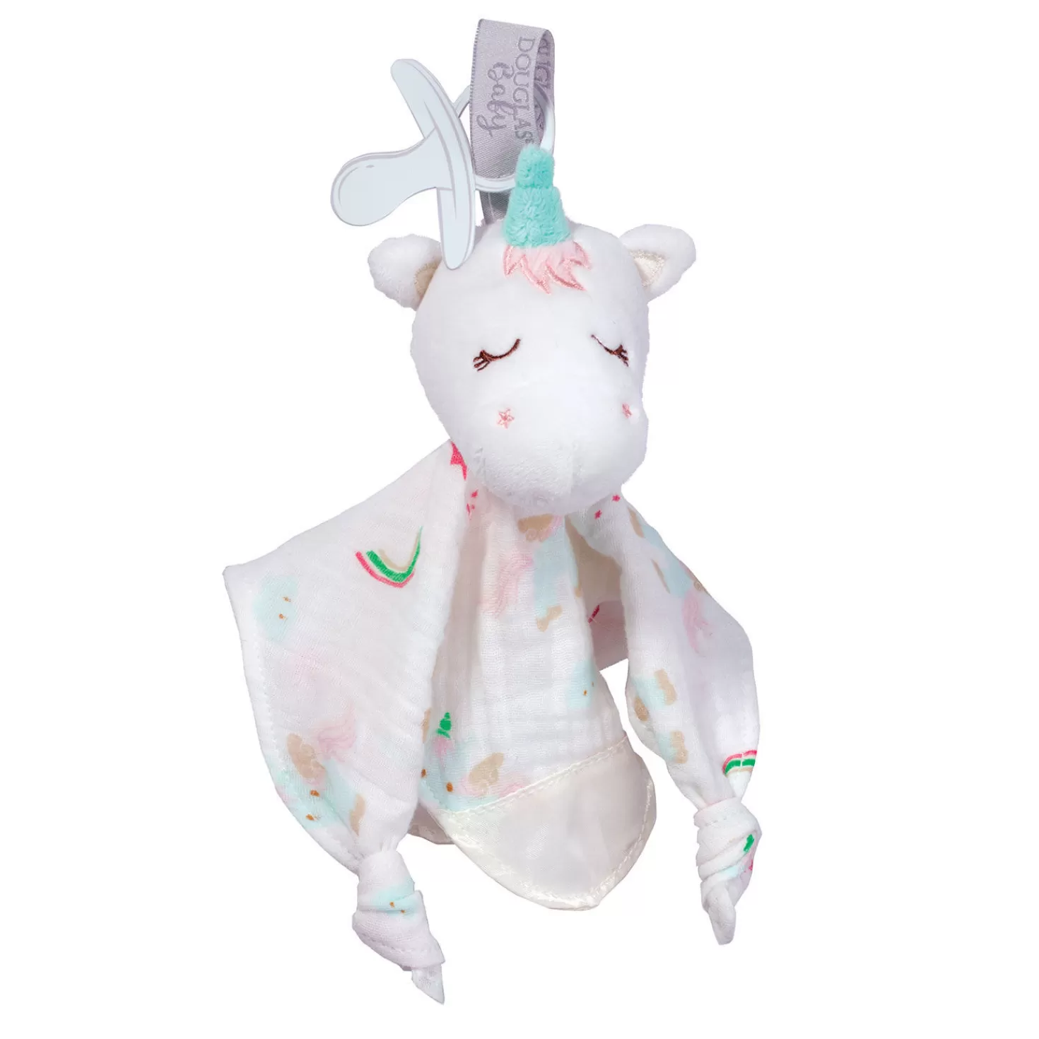 Baby>Hallmark Douglas Cuddle Toys Emilie Unicorn Paci Lovey, 8"