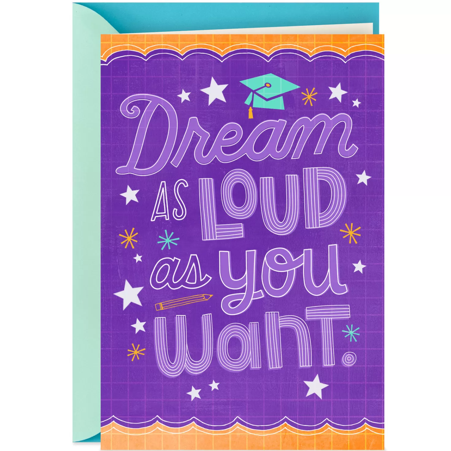 Discount Dream Loud Stars & Grad Cap Graduation Card Graduation