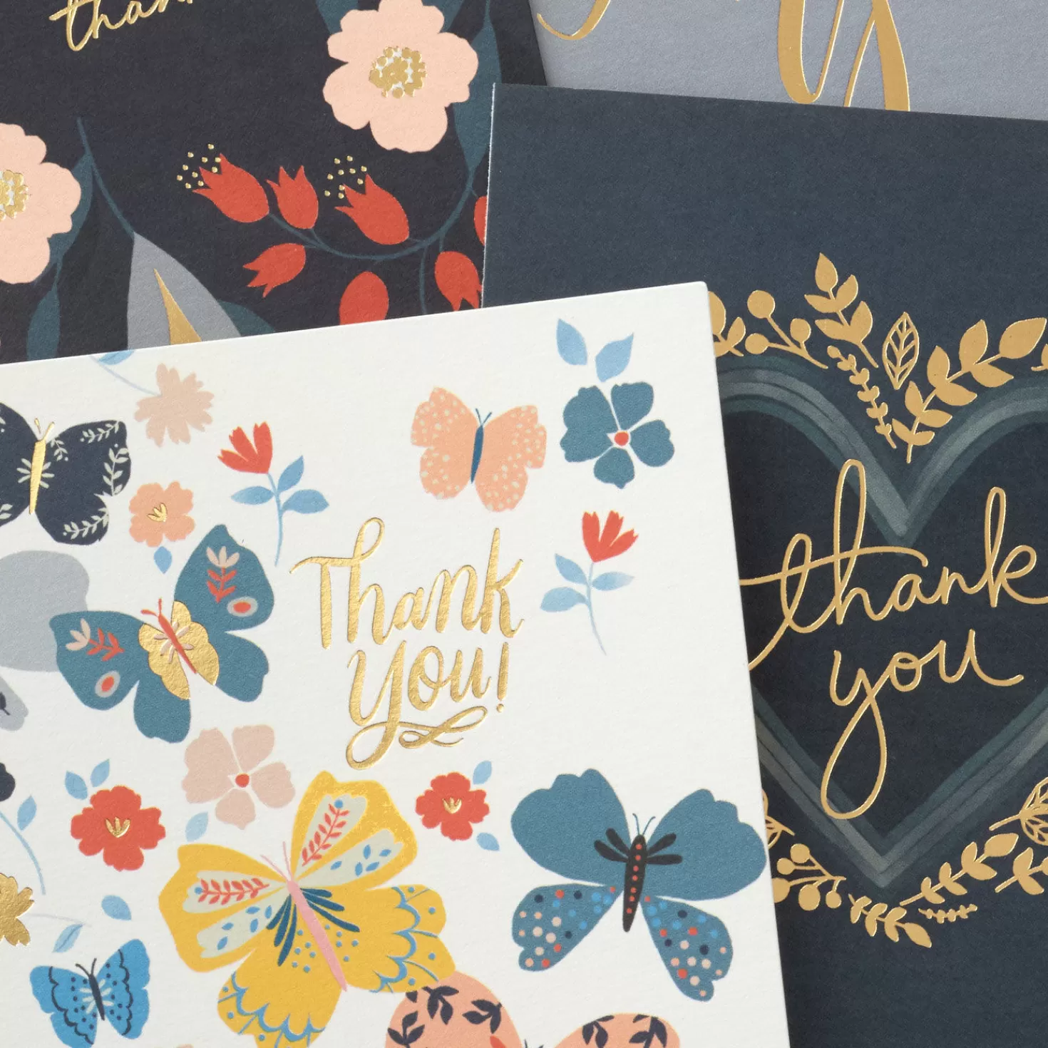 Store Elegant Florals Boxed Blank Thank-You Notes Assortment, Pack Of 48 Thank You