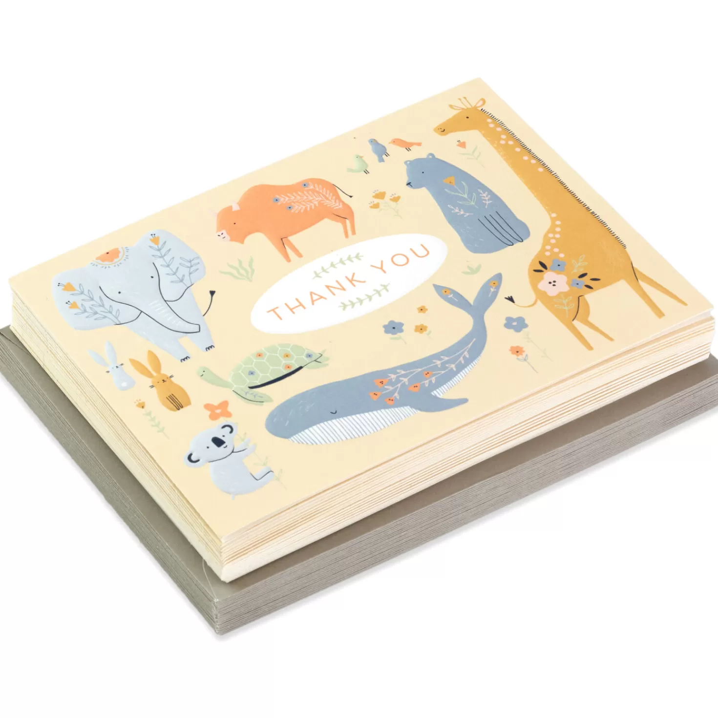 Best Sale Embossed Animals Blank Thank-You Notes, Pack Of 20 Thank You