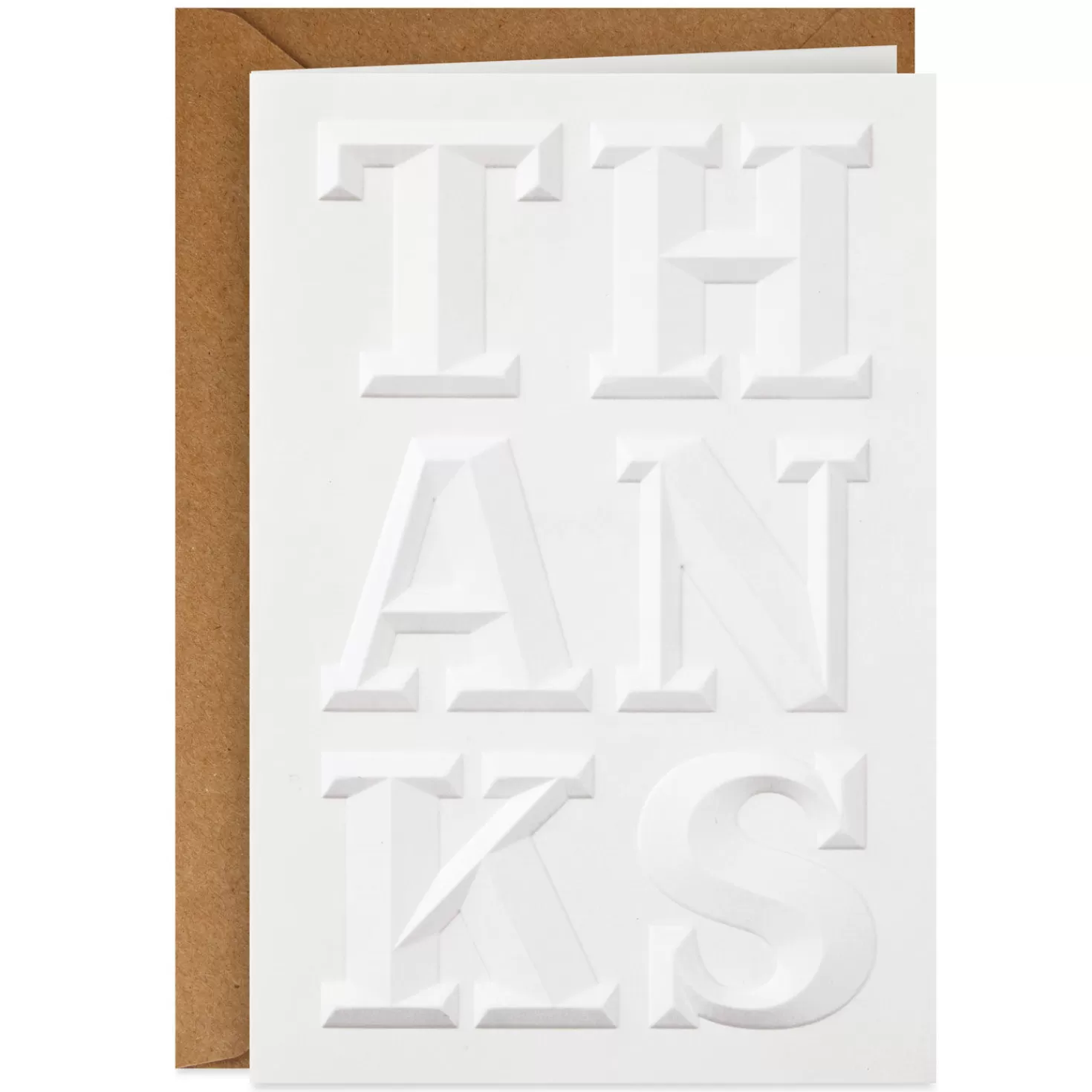 Outlet Embossed Lettering Thank-You Card Thank You