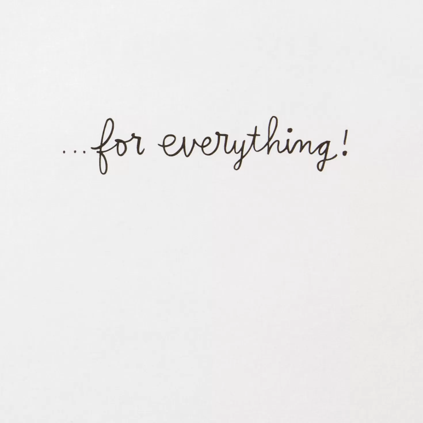 Outlet Embossed Lettering Thank-You Card Thank You