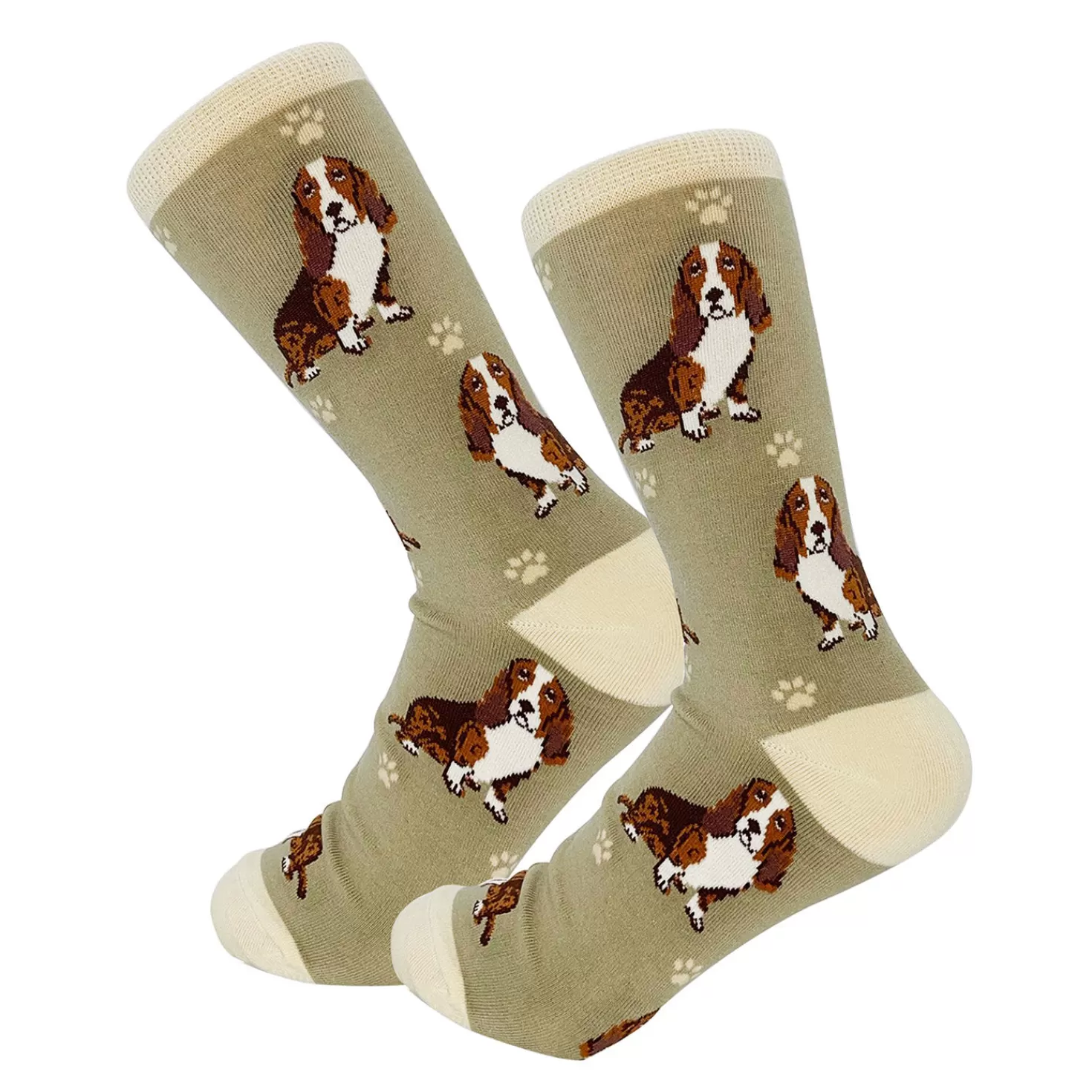 New E&S Pets Basset Hound Novelty Crew Socks Congratulations