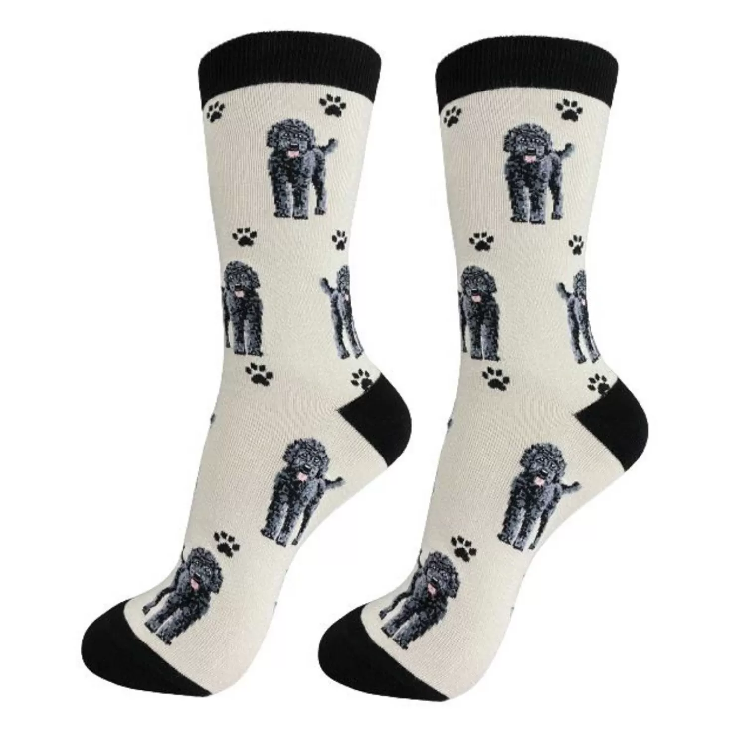 Hot E&S Pets Black Labradoodle Novelty Crew Socks Congratulations