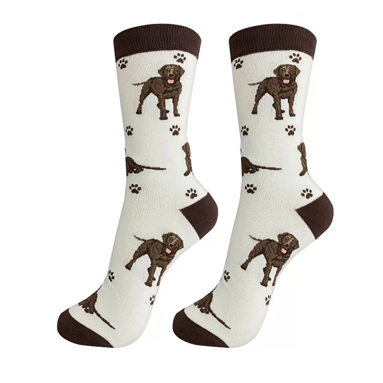 Hot E&S Pets Chocolate Lab Novelty Crew Socks Congratulations