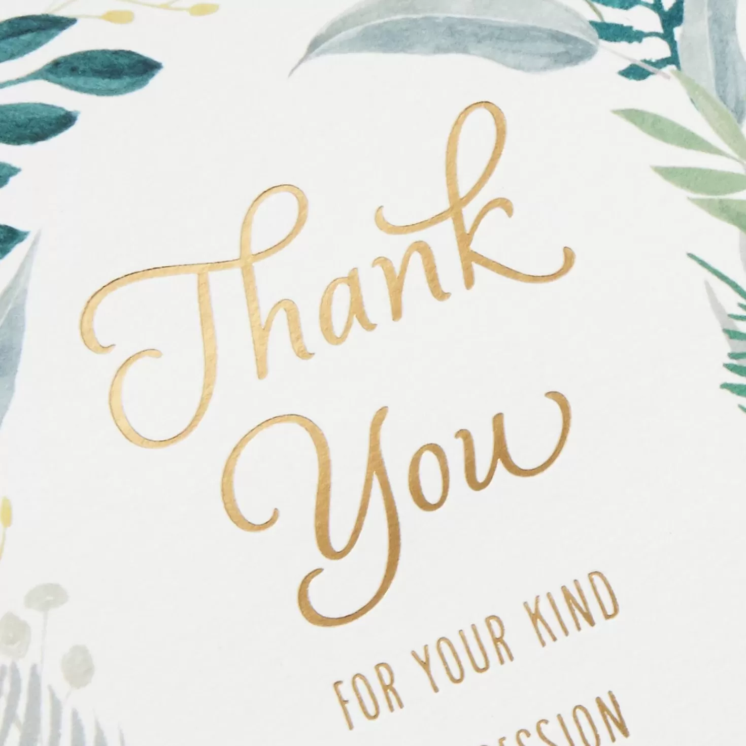 Shop Fern Border Blank Sympathy Thank You Notes, Box Of 20 Thank You