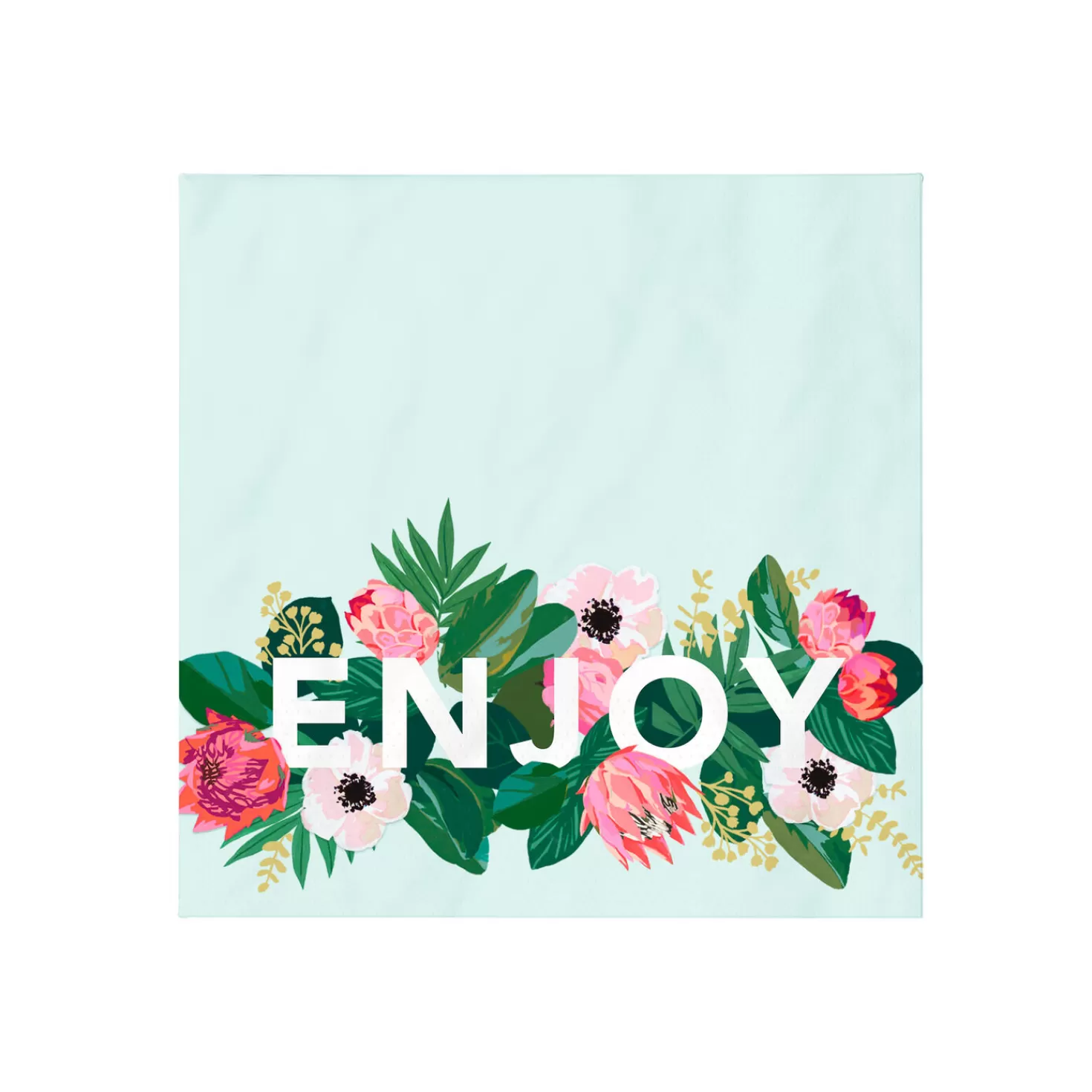 Baby>Hallmark Floral " Enjoy" Dinner Napkins, Set Of 16