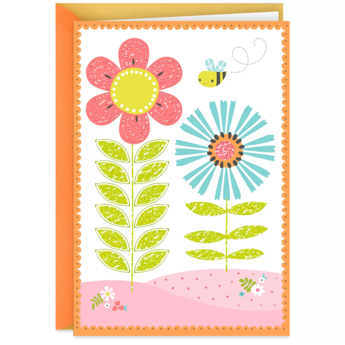 Store Flowers And Bee Blank Card Encouragement