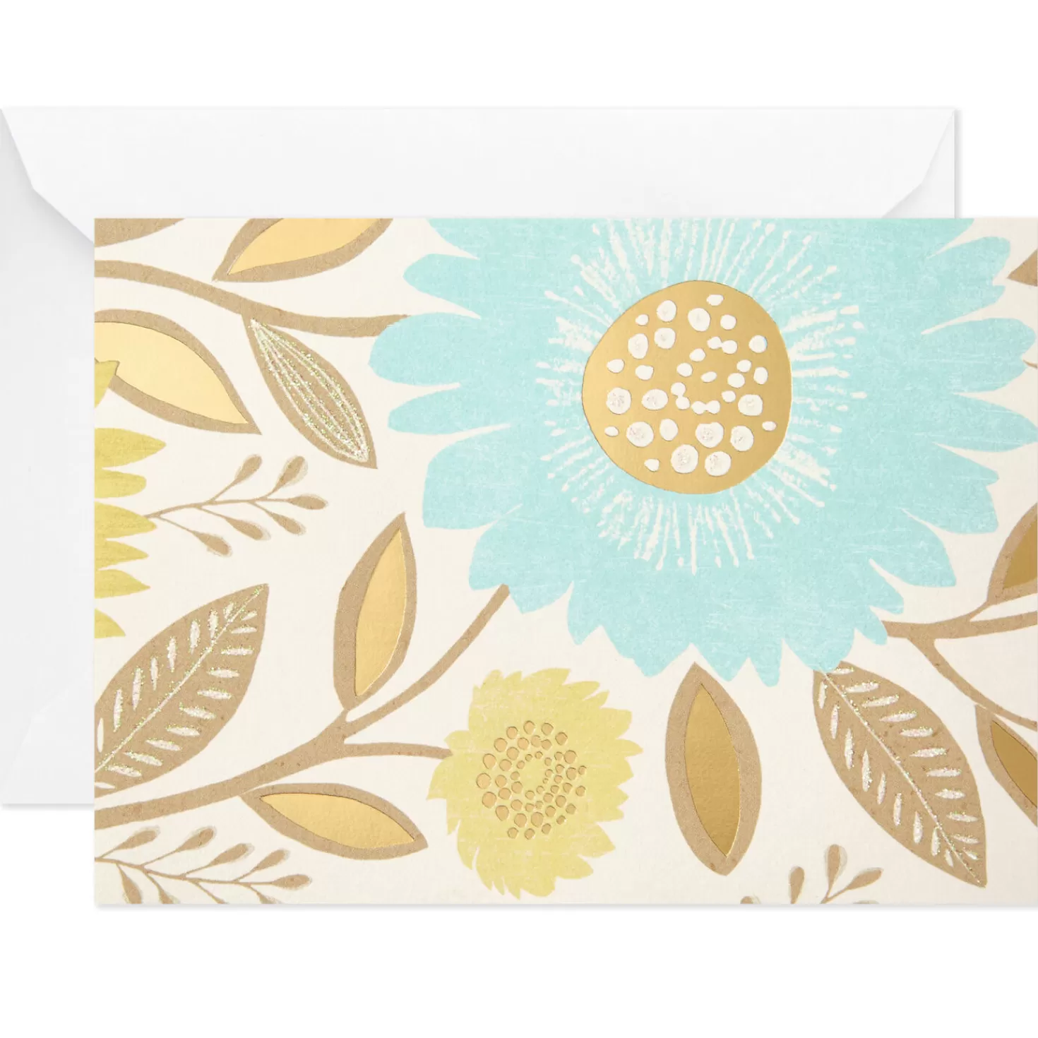 New Flowers And Dots Assorted Blank Note Cards, Box Of 50 Thank You