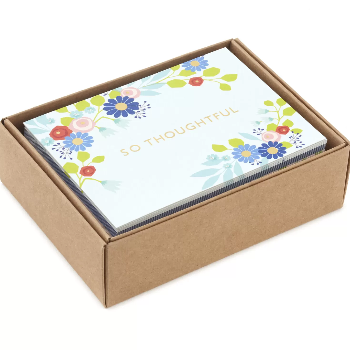 Hot Folk-Art Floral Assorted Blank Thank-You Notes, Box Of 36 Thank You