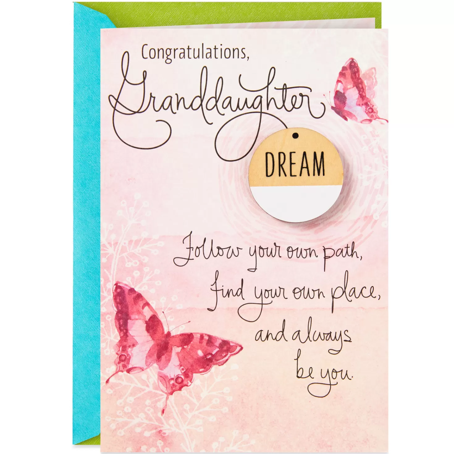 New Follow Your Path Graduation Card For Granddaughter With Dream Token Graduation