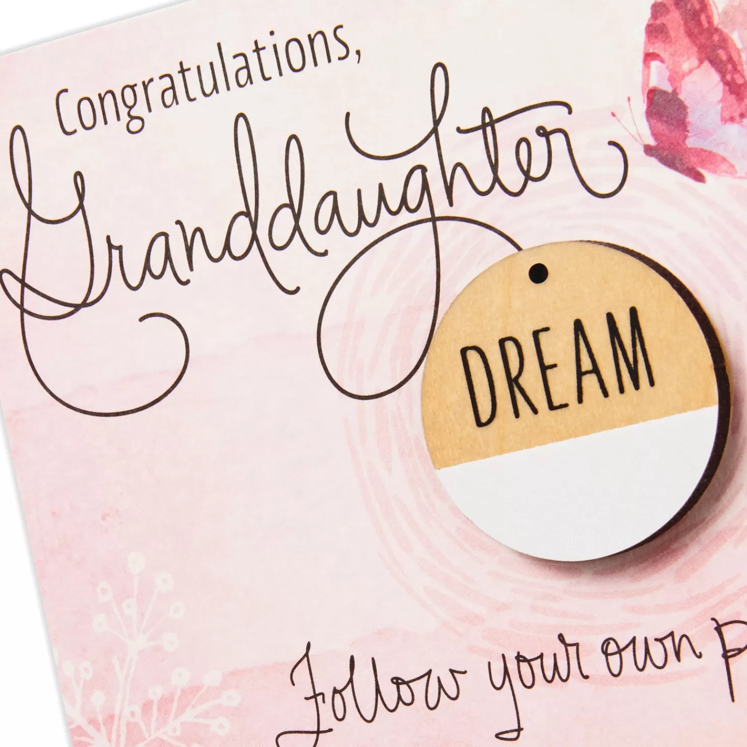 New Follow Your Path Graduation Card For Granddaughter With Dream Token Graduation