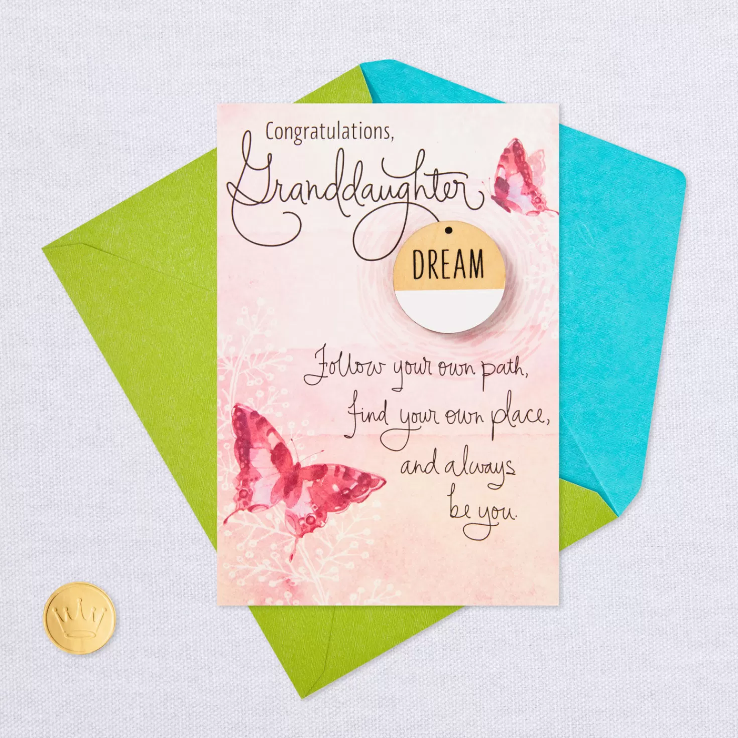 New Follow Your Path Graduation Card For Granddaughter With Dream Token Graduation