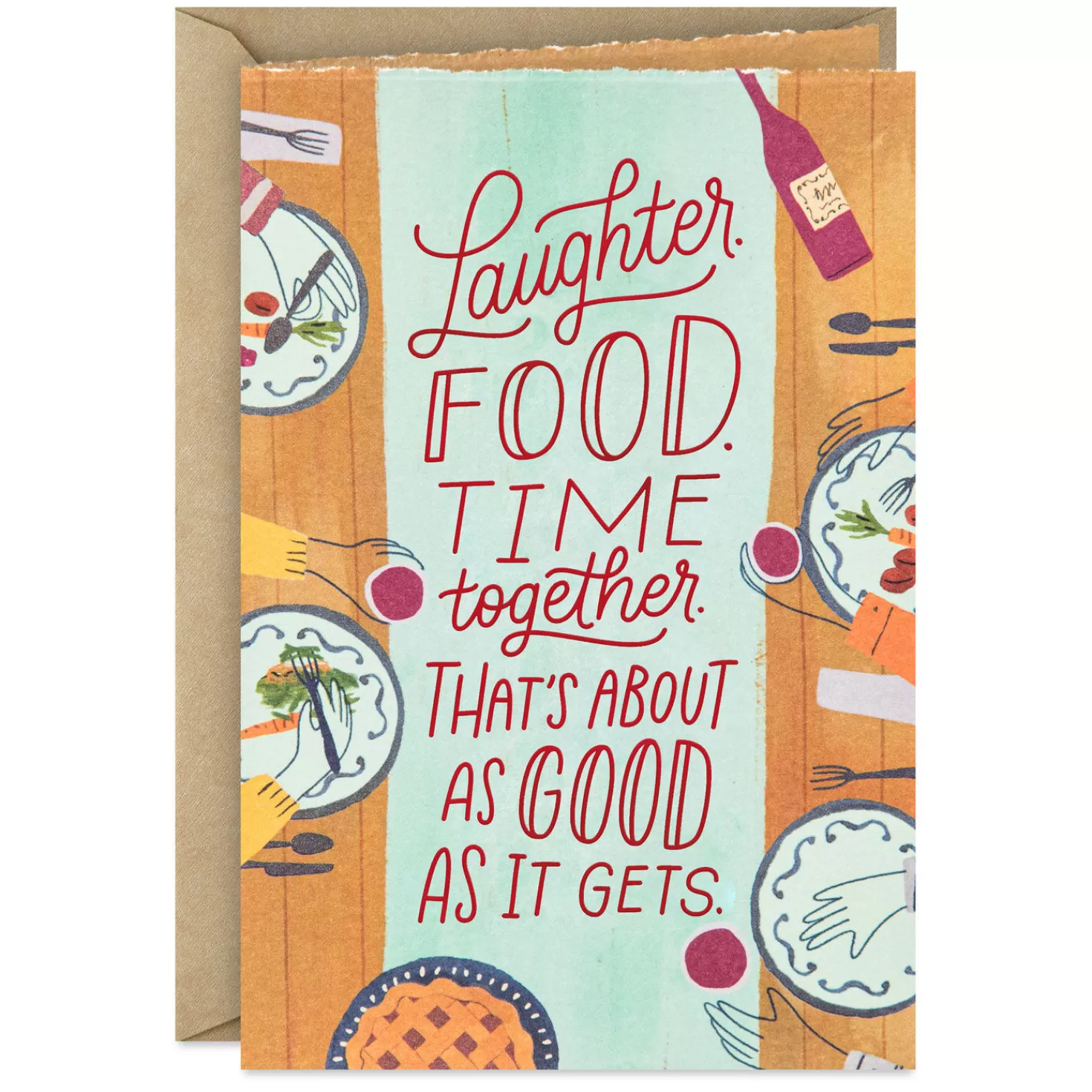 Shop Food And Laughter Thank-You Card For Dinner Thank You