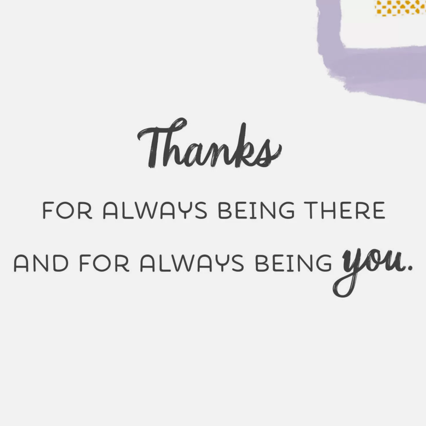 Clearance For Being There And Being You Thank-You Card Thank You