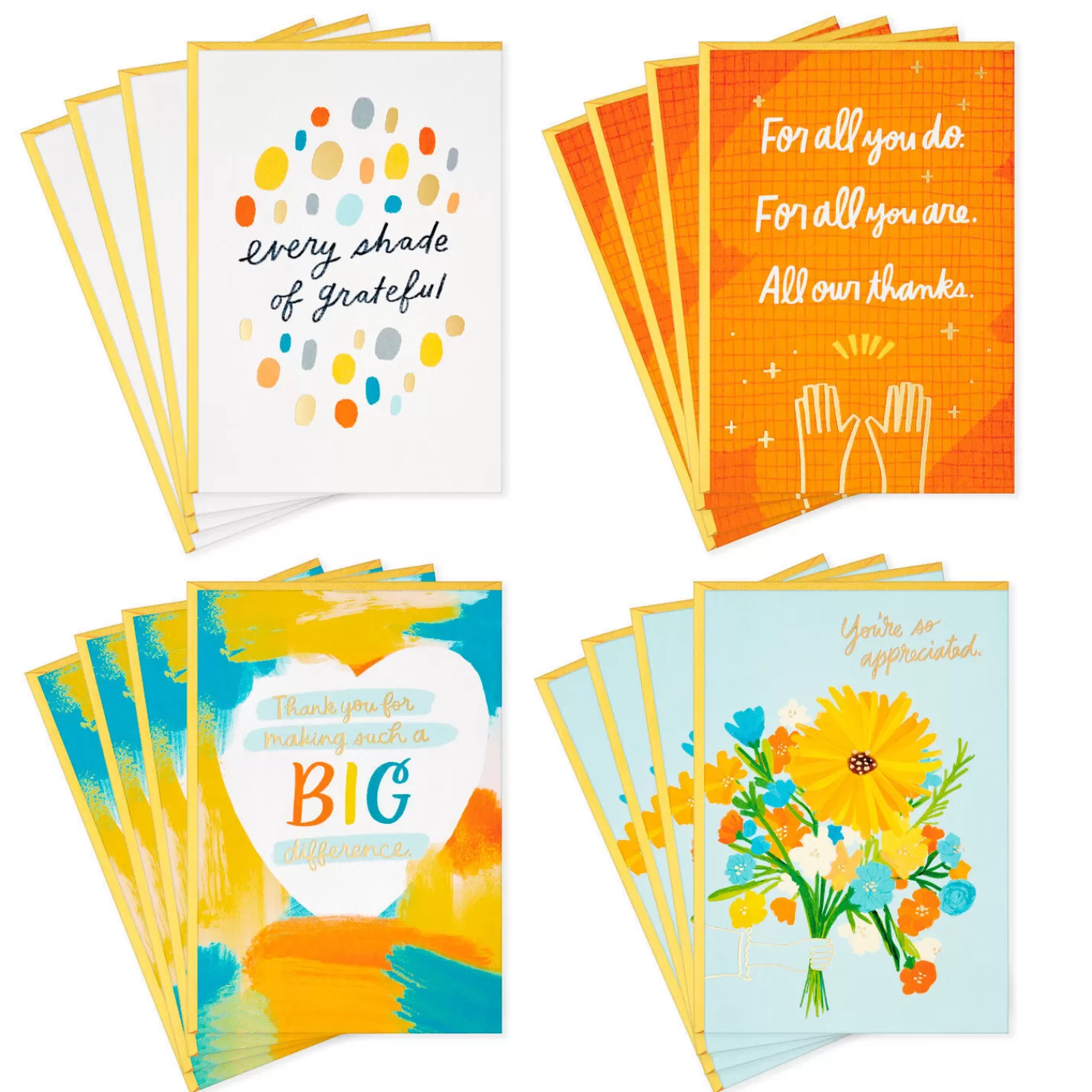 Best From The Heart Boxed Thank-You Cards Assortment, Pack Of 16 Thank You