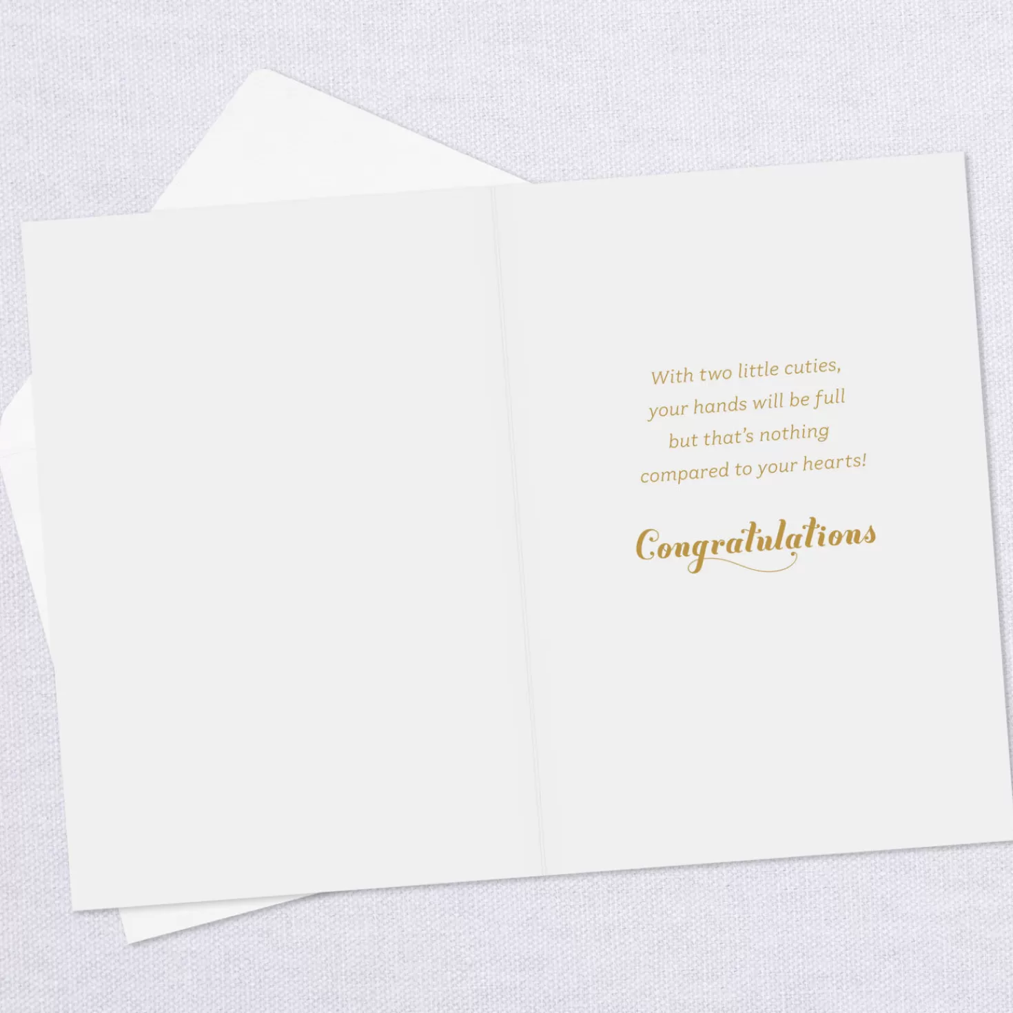 Baby>Hallmark Full Hands And Hearts New Baby Twins Girl And Boy Card