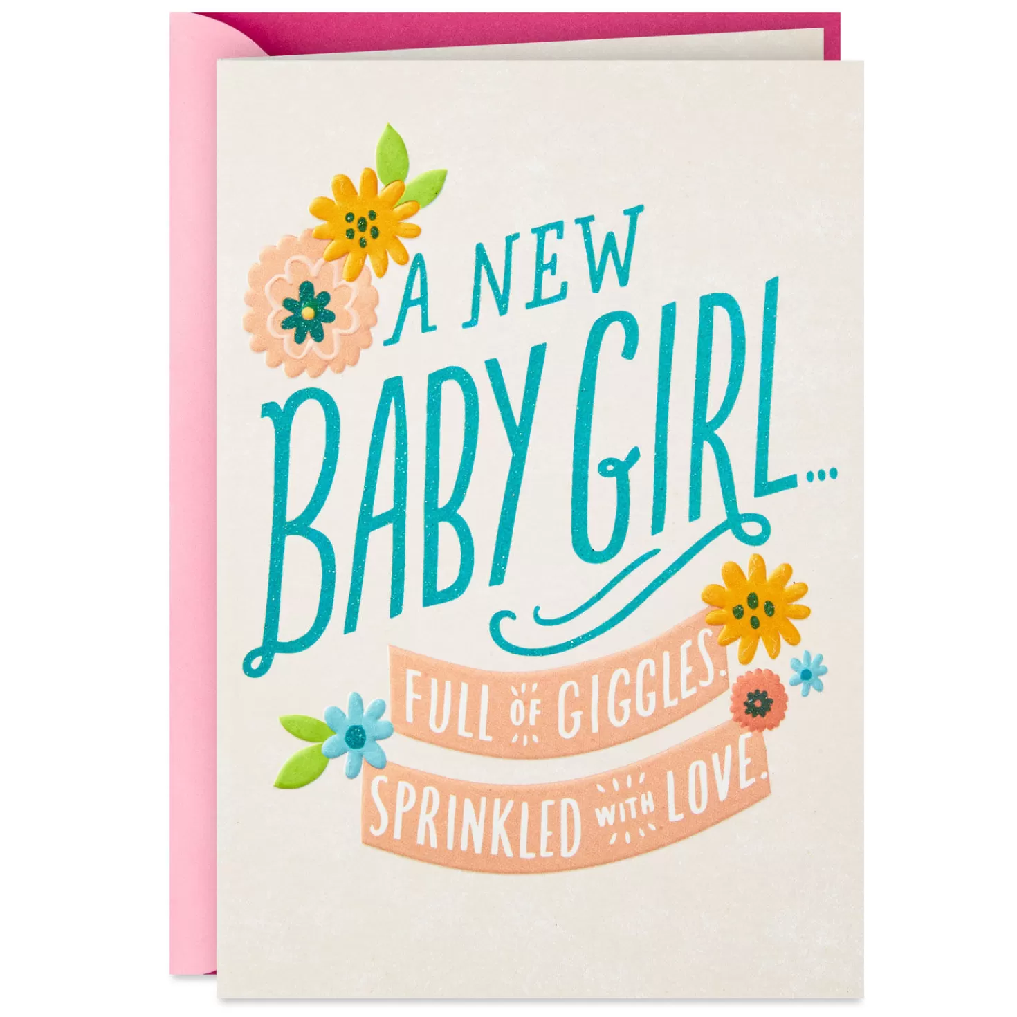 Baby>Hallmark Full Of Giggles New Baby Girl Card