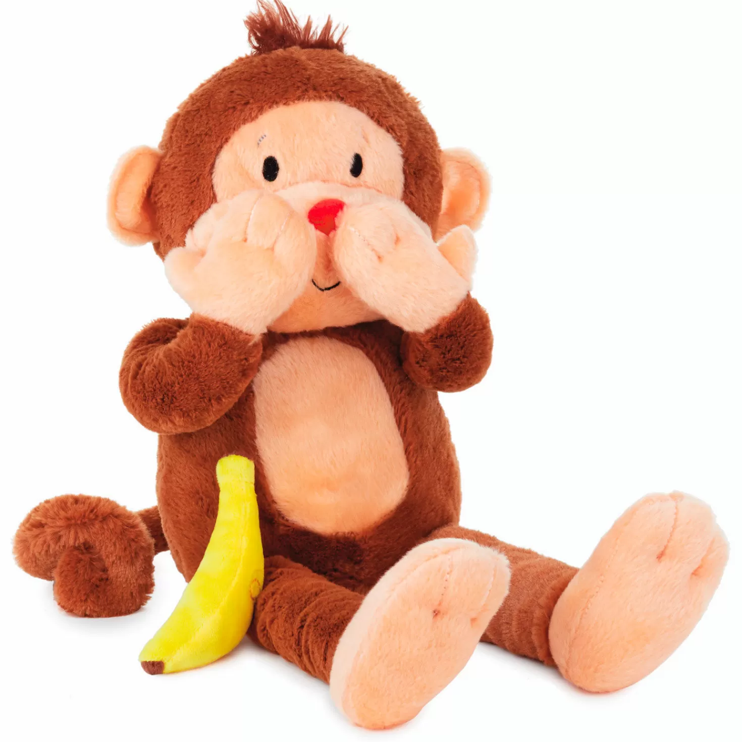 Baby>Hallmark Goin' Bananas Monkey Singing Stuffed Animal, 12"