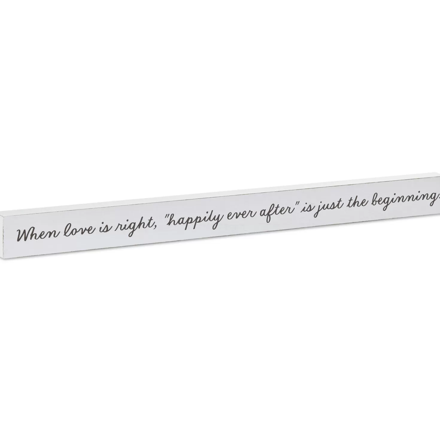 Store Happily Ever After Wood Quote Sign, 23.5X2 Wedding