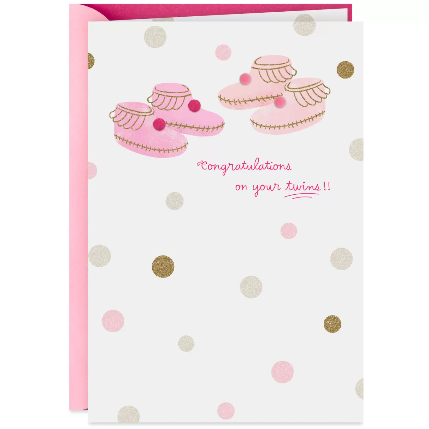 Baby>Hallmark Happiness And Love New Baby Card For Twin Girls