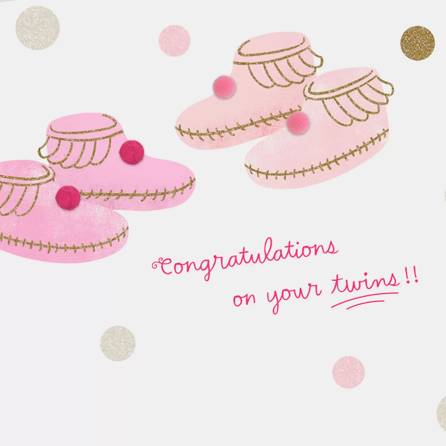 Baby>Hallmark Happiness And Love New Baby Card For Twin Girls
