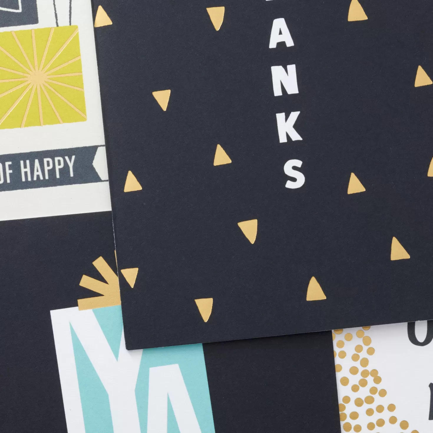 New Happy And Grateful Boxed Birthday And Thank-You Cards Assortment, Pack Of 12 Thank You