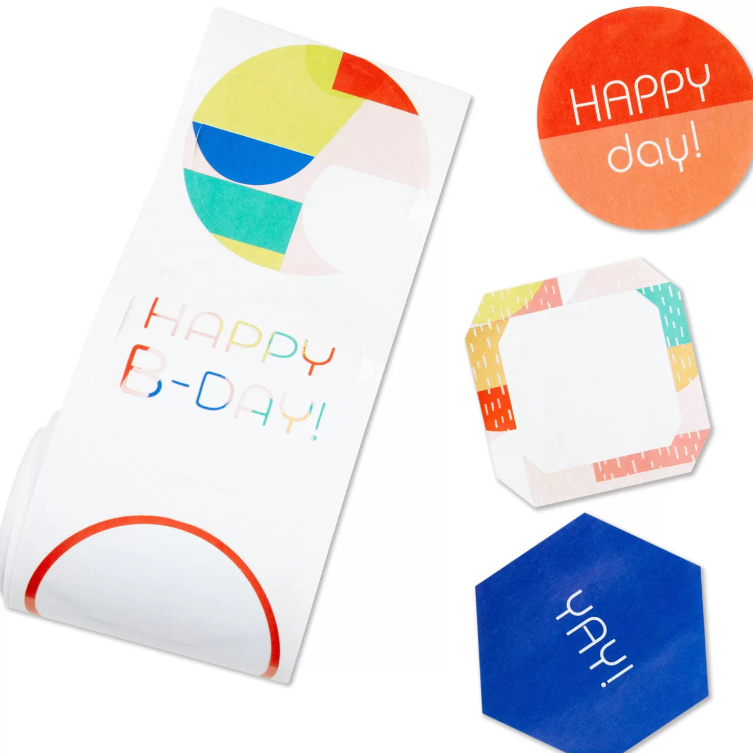 Birthday>Hallmark Happy Day Stickers On Roll, Pack Of 27